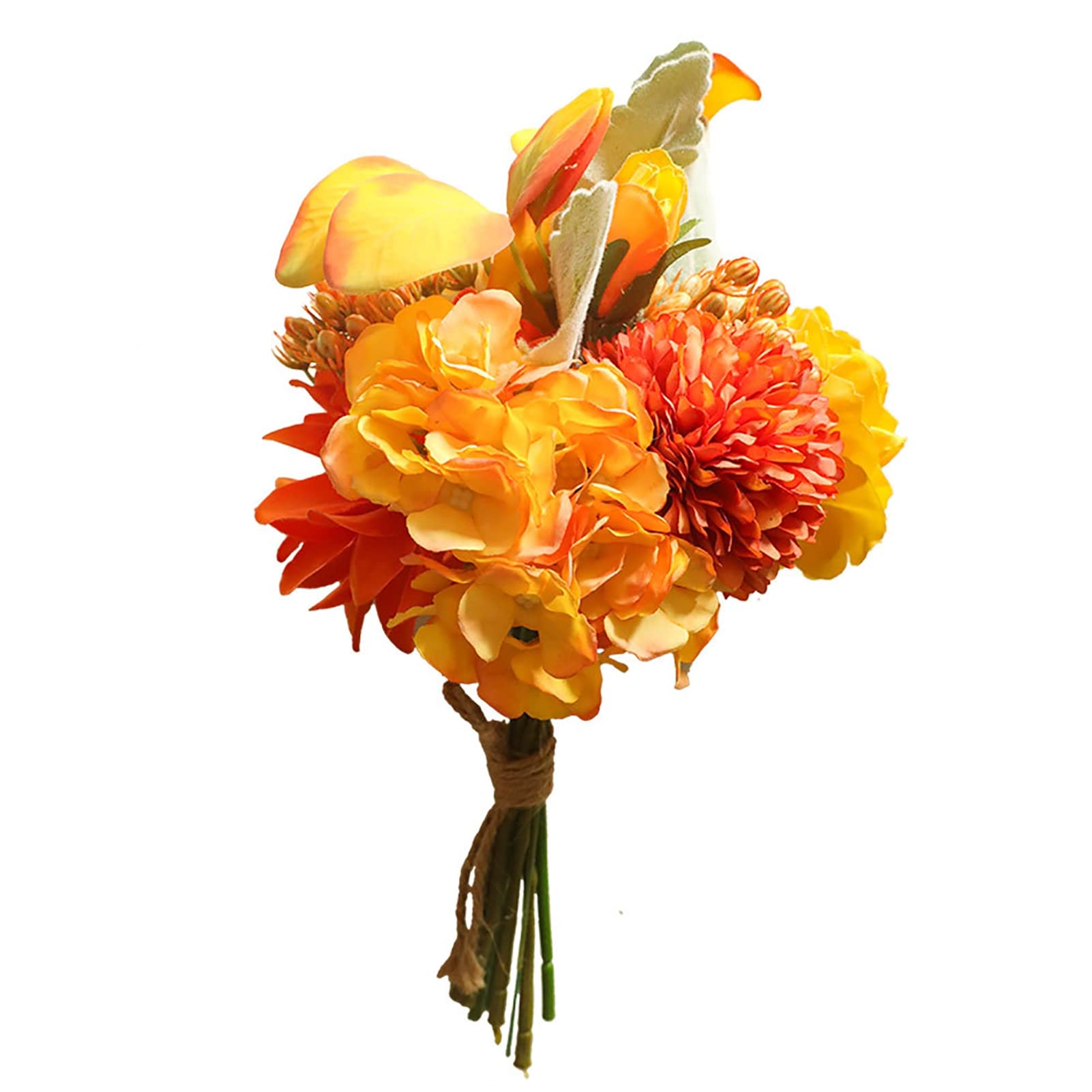 JESEBROD Artificial Jasmine Flowers Bouquet - Fake Wedding Flowers, Home Decor, Household Decoration - Orange (Perfect for Wedding Centerpieces, Table Decor, Party Decorations, Living Room & Office Decoration)