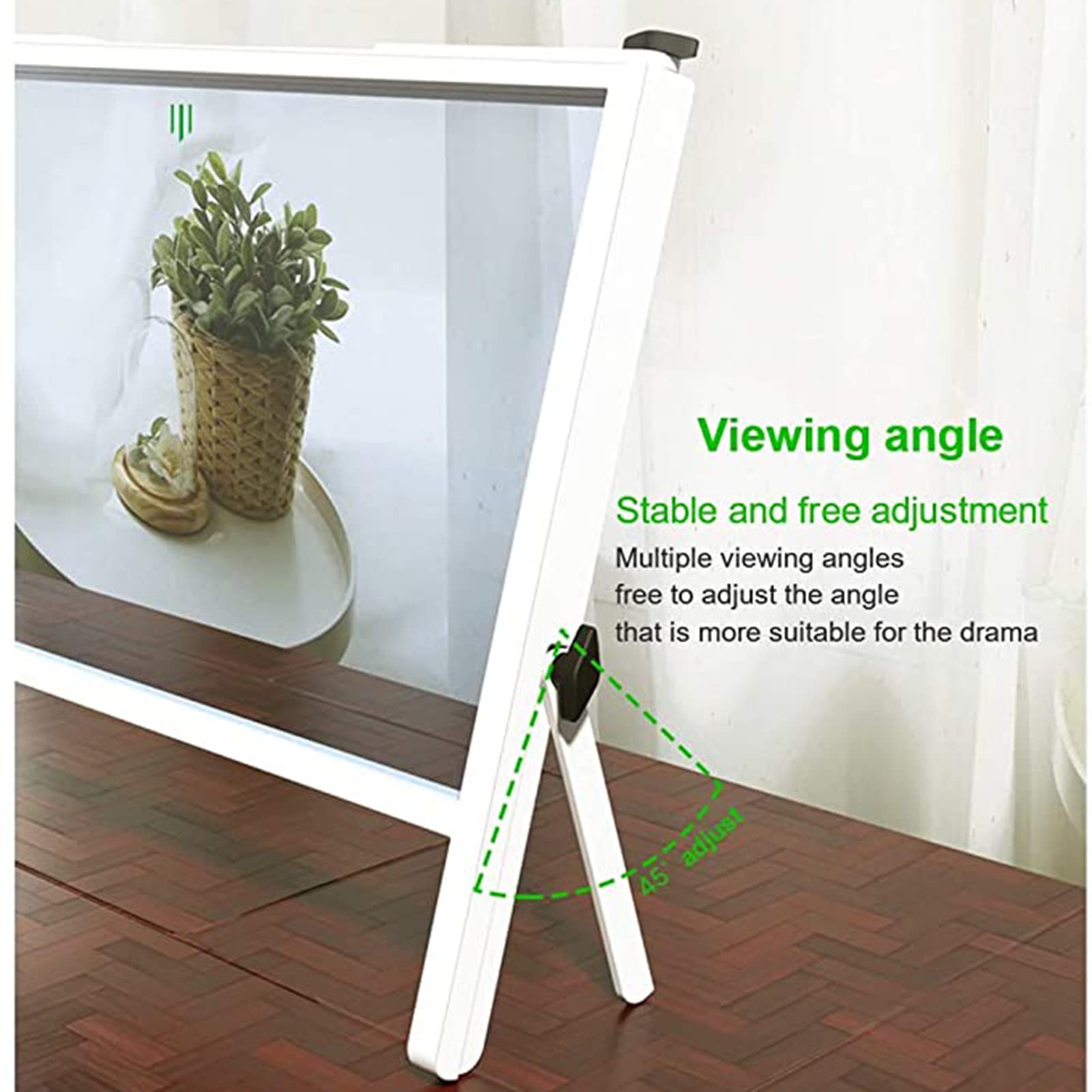 21 Inch Ultra-Clear Laptop Screen Magnifier - Desktop Height Adjustable Screen Expansion Bracket for Movies, Videos & Gaming (White) | Perfect for Home Office, Entertainment & Productivity Enhancement