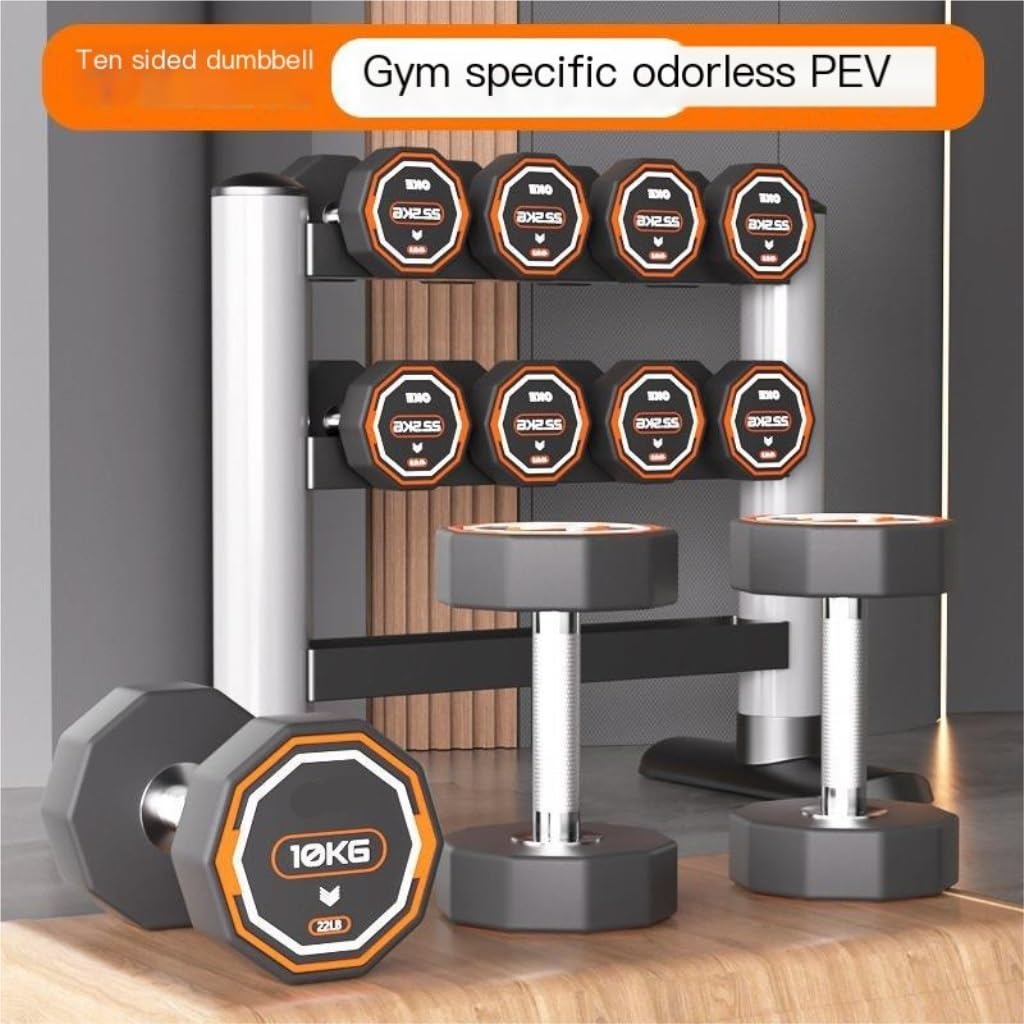 Premium Steel Dumbbell Set 5-60kg for Home Gym - Adjustable Weight Training Equipment for Men & Women - Strength Exercise, Muscle Building, Full Body Workout - Perfect for Home Fitness, CrossFit & Personal Training