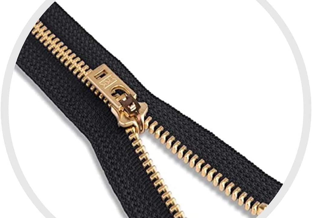 #5 Brass Jeans Zippers Black YKK Medium Weight - 11
