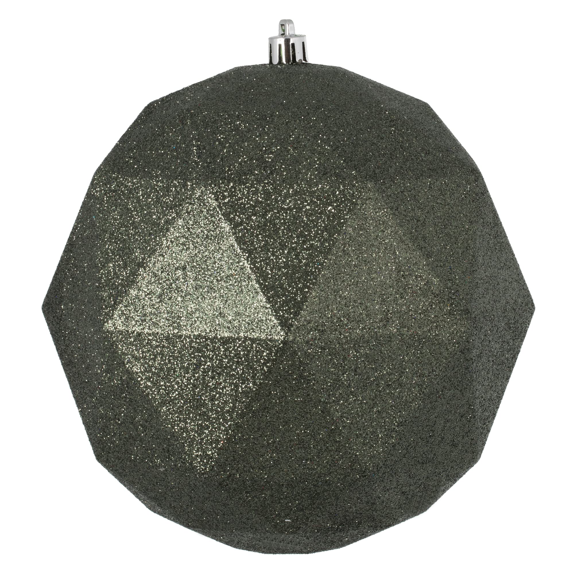 Vickerman 6-Inch Wrought Iron Glitter Geometric Ball Ornaments - Set of 4 - Christmas Tree Decorations, Holiday Party Decor, Home and Office Decorative Accents