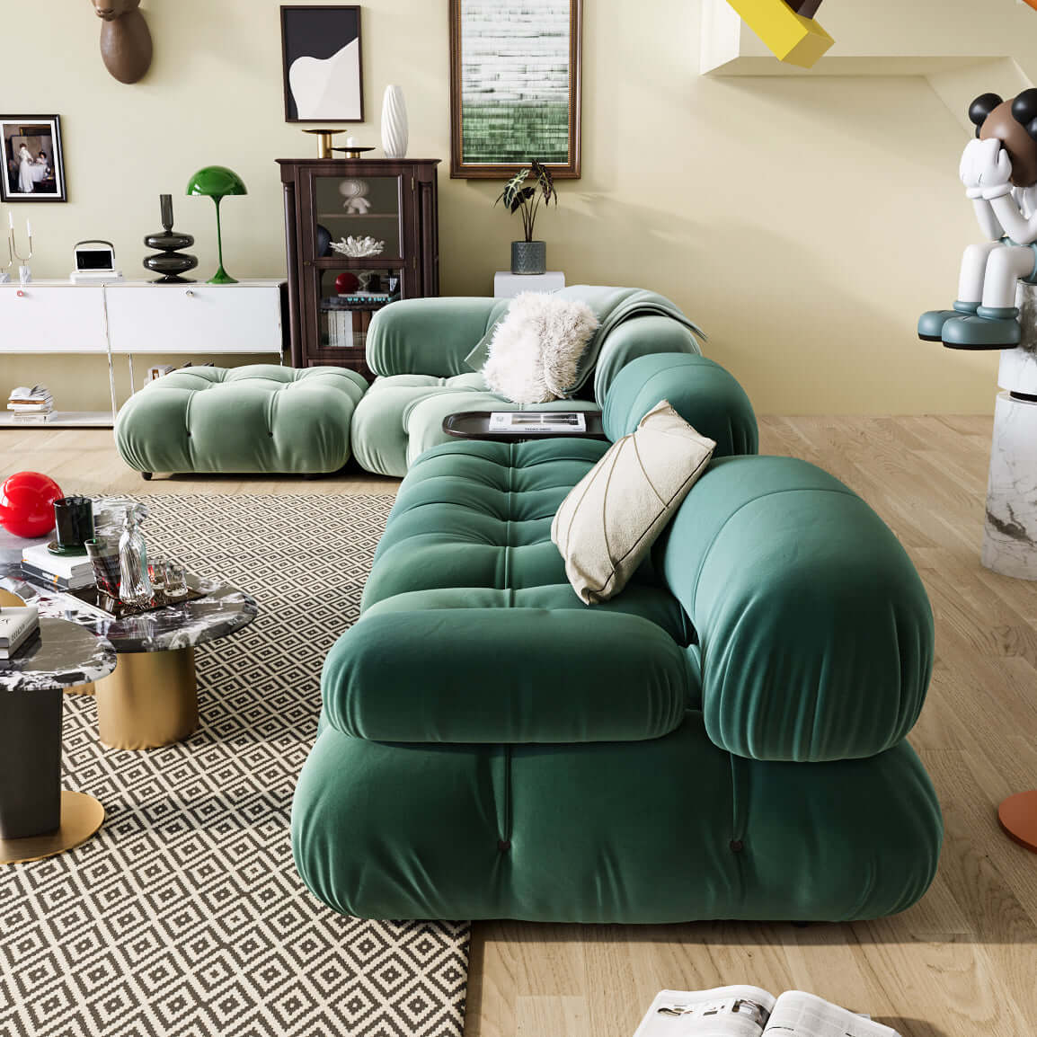 Luxury Modern Modular Sectional Sofa - Custom Fabric Options for Living Room, Lounge & Home Theater - Comfortable & Stylish Sofa Set for Family Gatherings & Entertainment