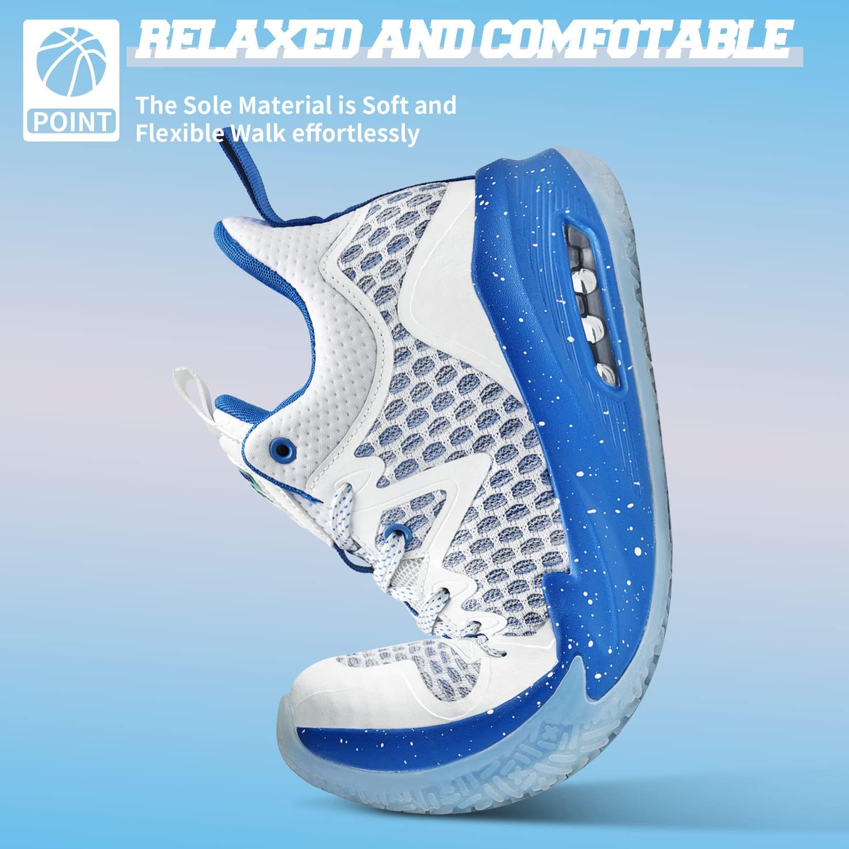 WETIKE Kids Running Shoes - Non-Slip Basketball & Tennis Sneakers for Boys and Girls | Perfect for School, Sports & Outdoor Play