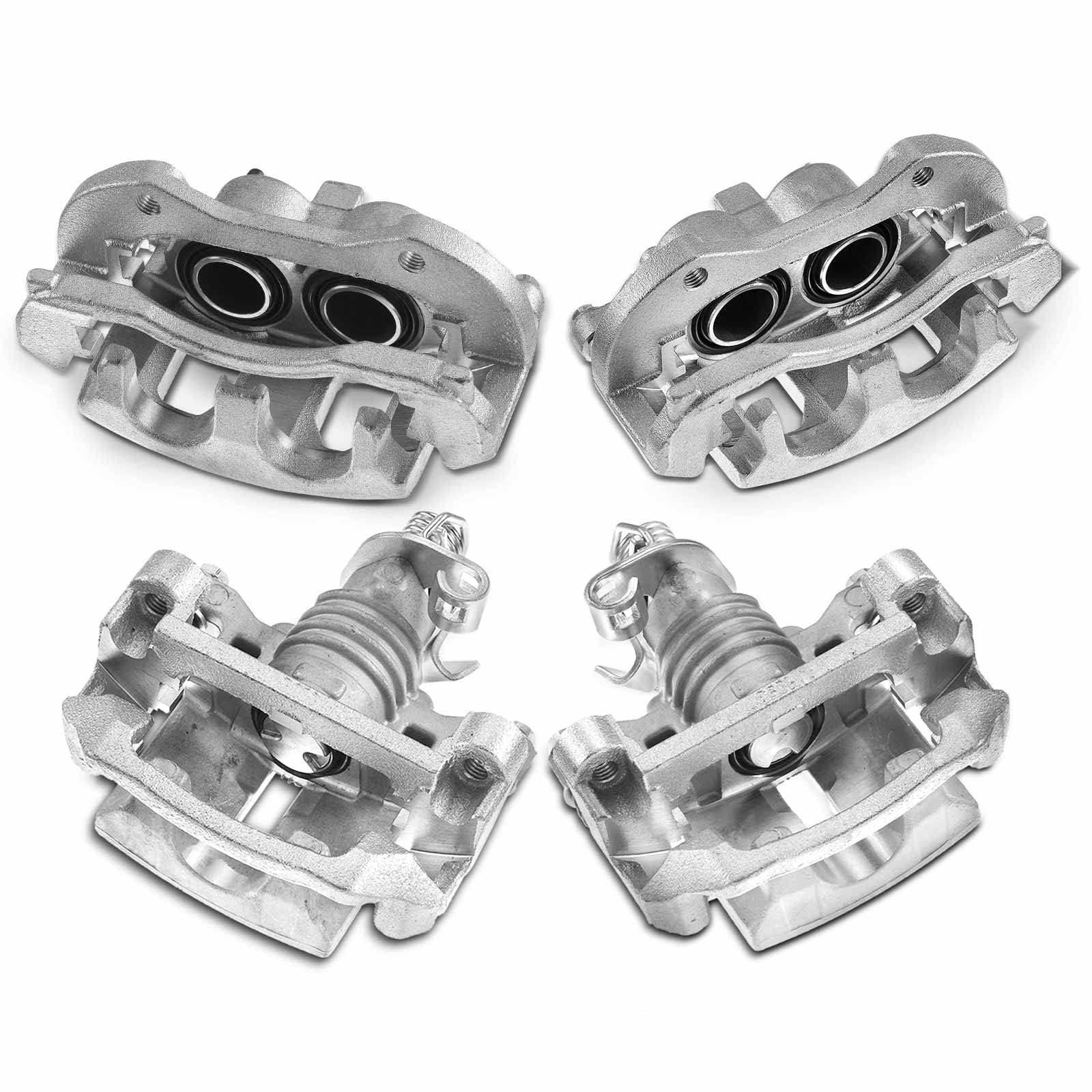 Premium Disc Brake Caliper Assembly with Bracket - Compatible with Chevy Impala 2011-2013 (Front & Rear, Driver & Passenger Side) - 4-Piece Set - Perfect for Smooth Braking & Vehicle Safety Maintenance