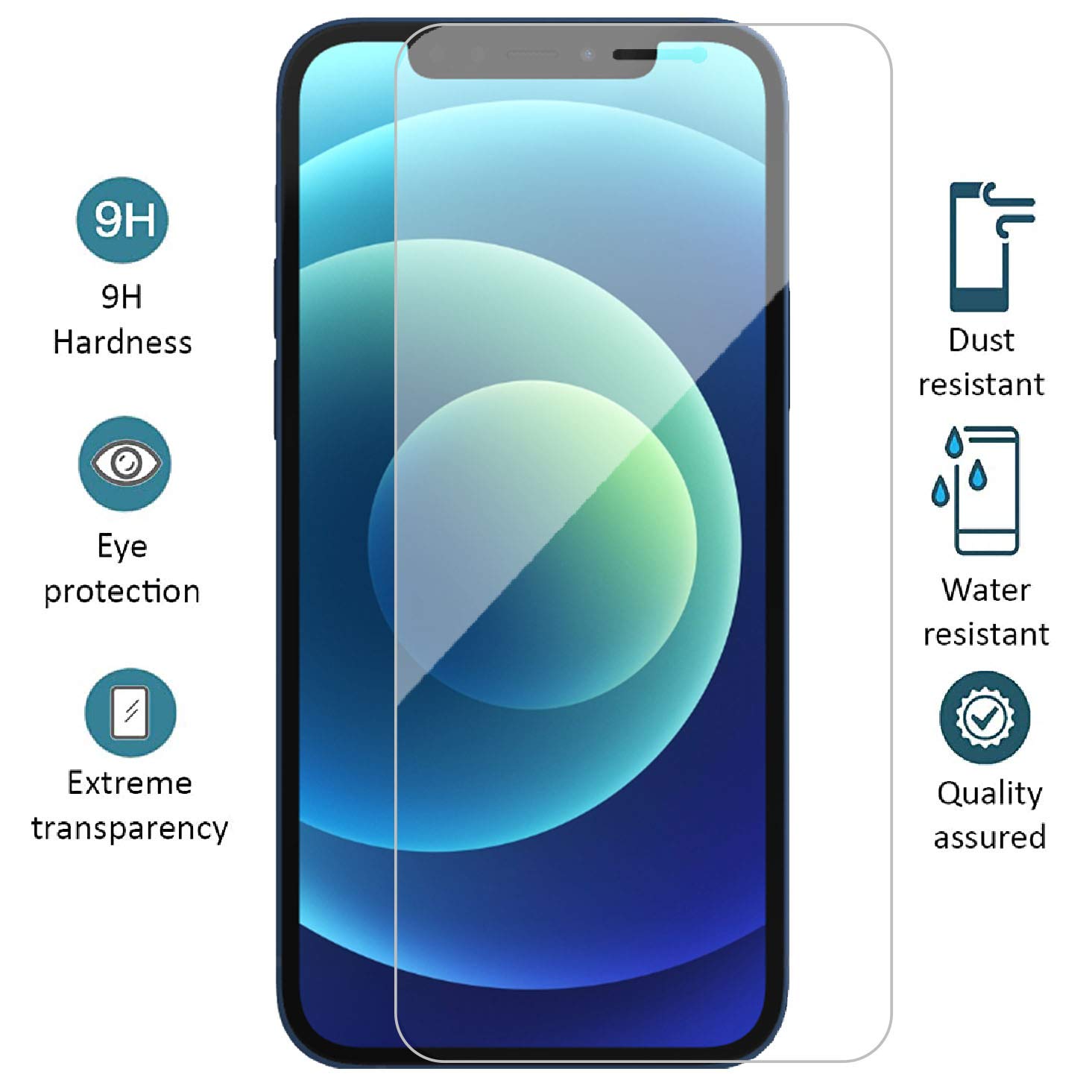 WOW IMAGINE Unbreakable Nano Film Glass Screen Protector for Apple iPhone 12 & iPhone 12 Pro - 2 Pack | Flexible Like Screen Guard, Stronger Than Tempered Glass | Perfect for Everyday Protection & Gaming