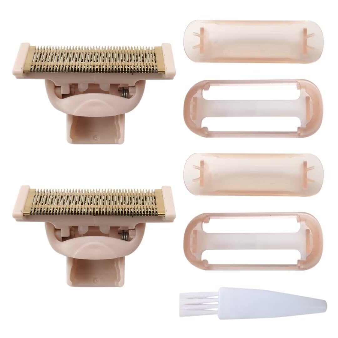 2025 New 2Pcs Women's Replacement Shaver Head - Rose Gold Plated Hair Remover Blades with Protective Covers for Flawless Nu Razor | Perfect for Travel, Home Use & Sensitive Skin Grooming
