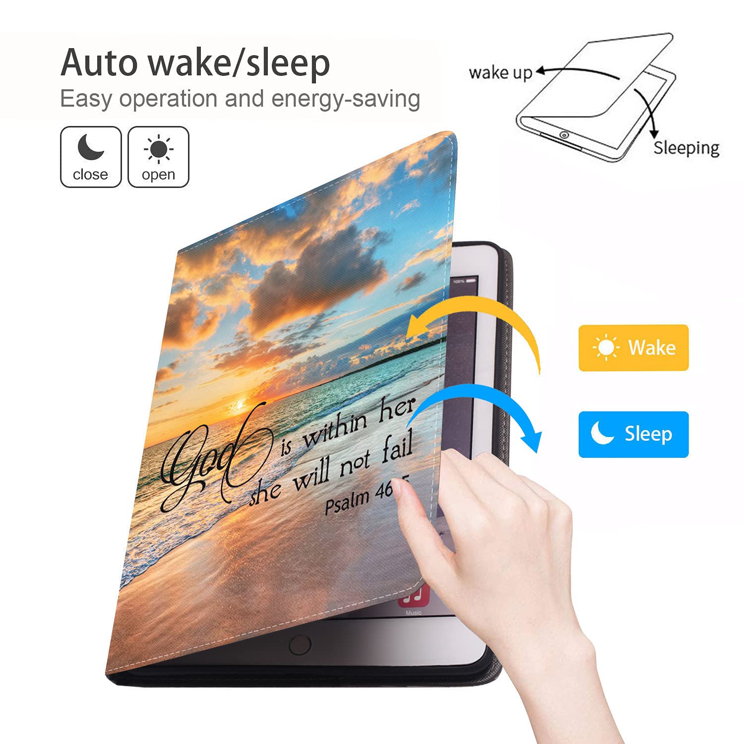 Premium Auto Wake/Sleep Smart Case with Adjustable Stand for iPad 10.2