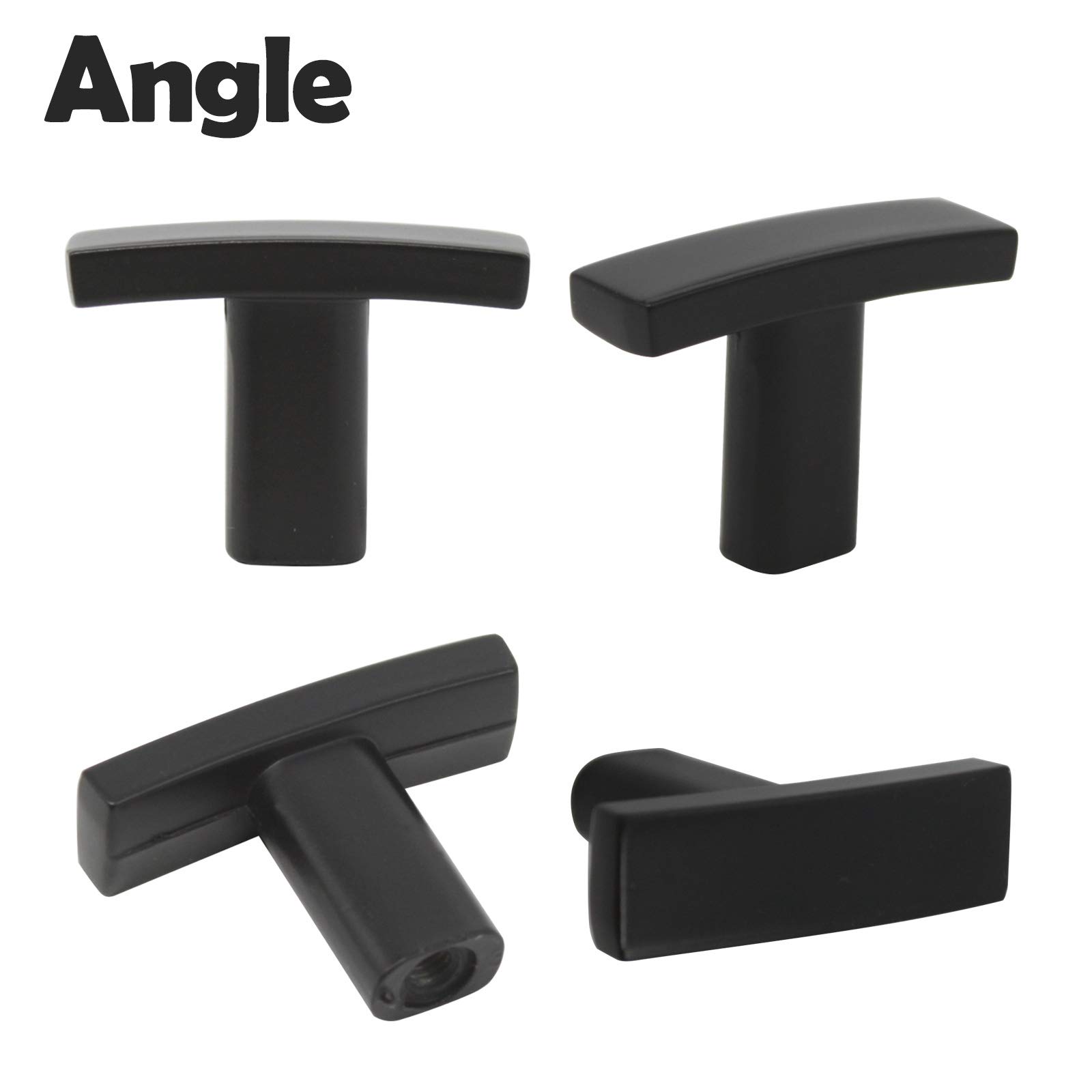 25 Pack Black Cabinet Knobs & Pulls - Modern Kitchen Furniture Handles for Cabinets, Drawers - Durable Indoor Hardware for Kitchen, Bathroom, Living Room, Study & Office - Perfect for Home Renovation & DIY Projects