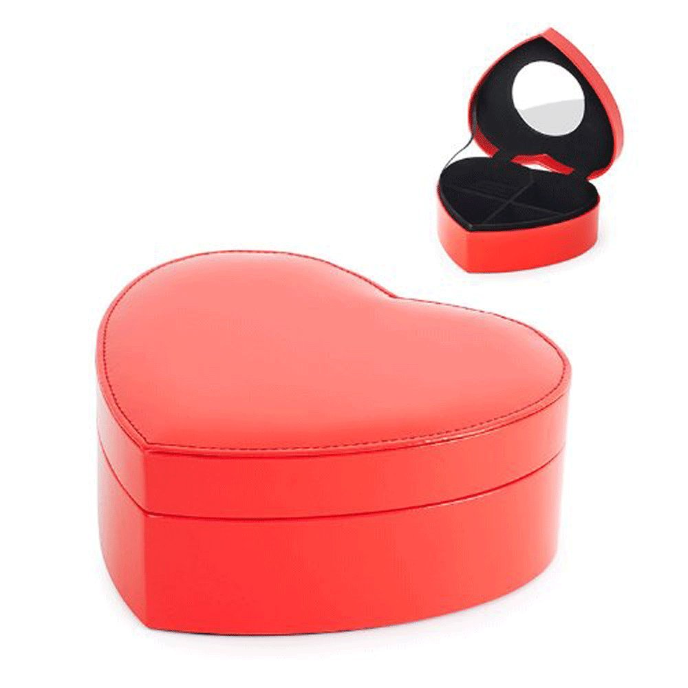 Balvi Jewelry Box - Elegant Red Heart Design for Necklaces, Rings & Earrings | Perfect for Valentine's Day Gifts & Romantic Surprises