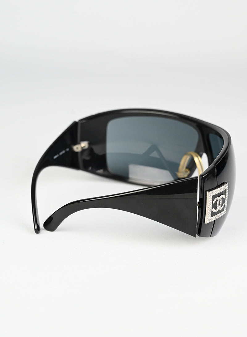 Chanel Black Sunglasses for Women - Luxury Designer Shades for Fashion & UV Protection - Perfect for Outdoor Activities, Beach & Travel