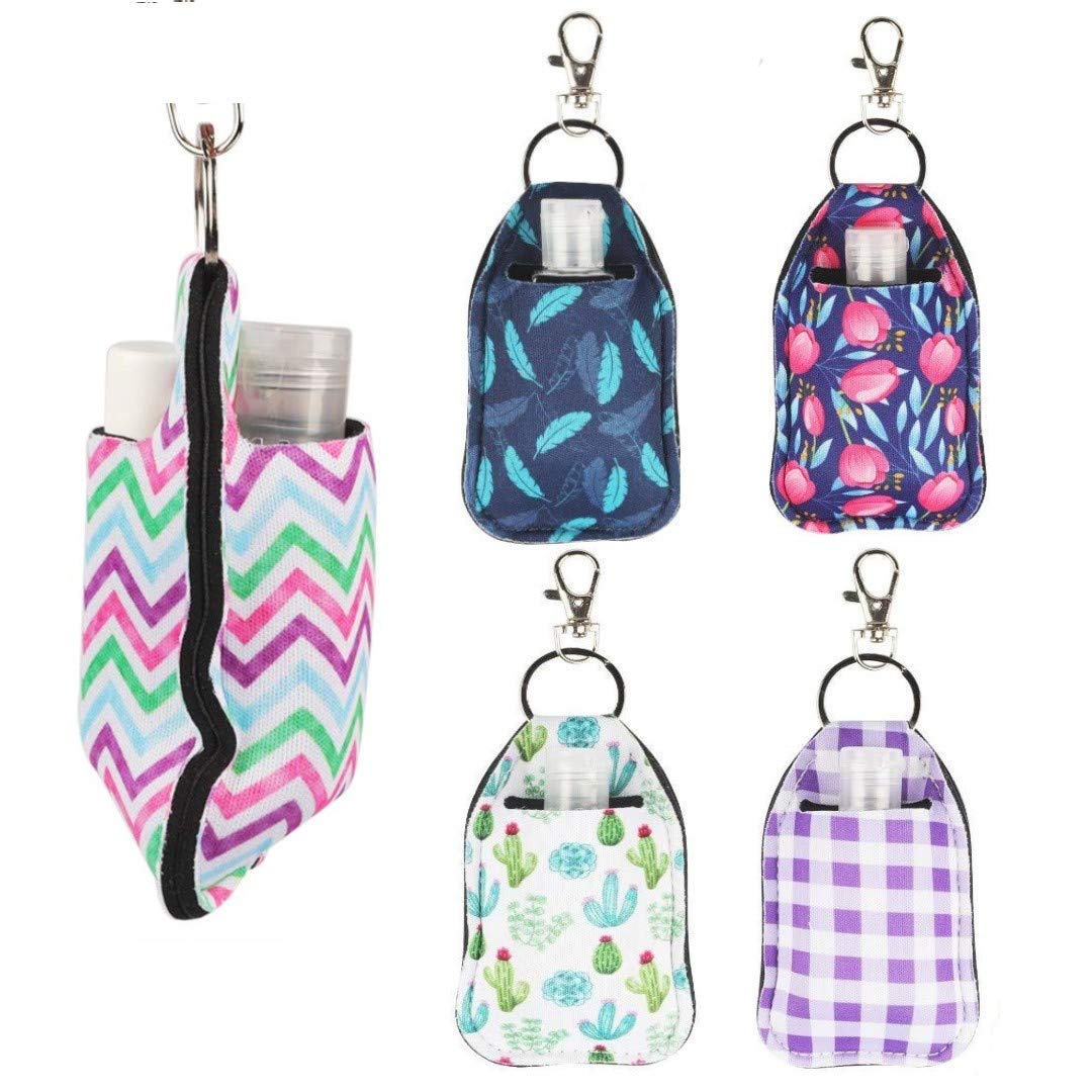 Dual-Sided Hand Sanitizer & Lipstick Holder - Leakproof Travel Bottle Organizer for Purse, Gym Bag & Car - Perfect for On-the-Go Sanitizing & Makeup Storage