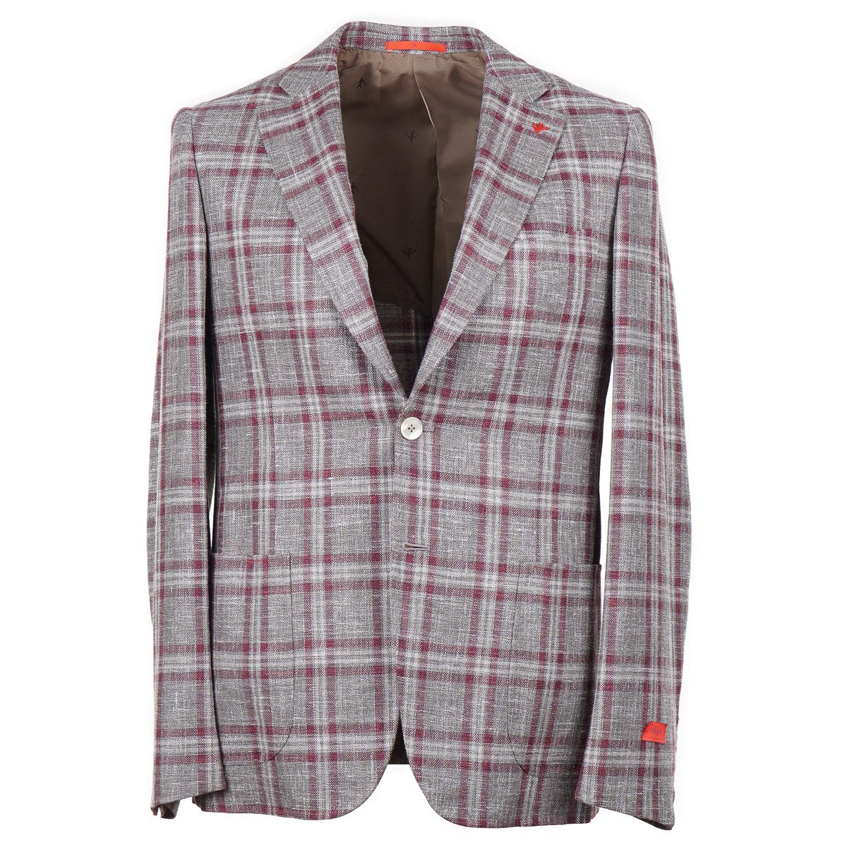 Isaia Slim Fit Wool Linen Silk Blazer for Men - Premium Italian Sport Coat for Business, Weddings & Formal Occasions