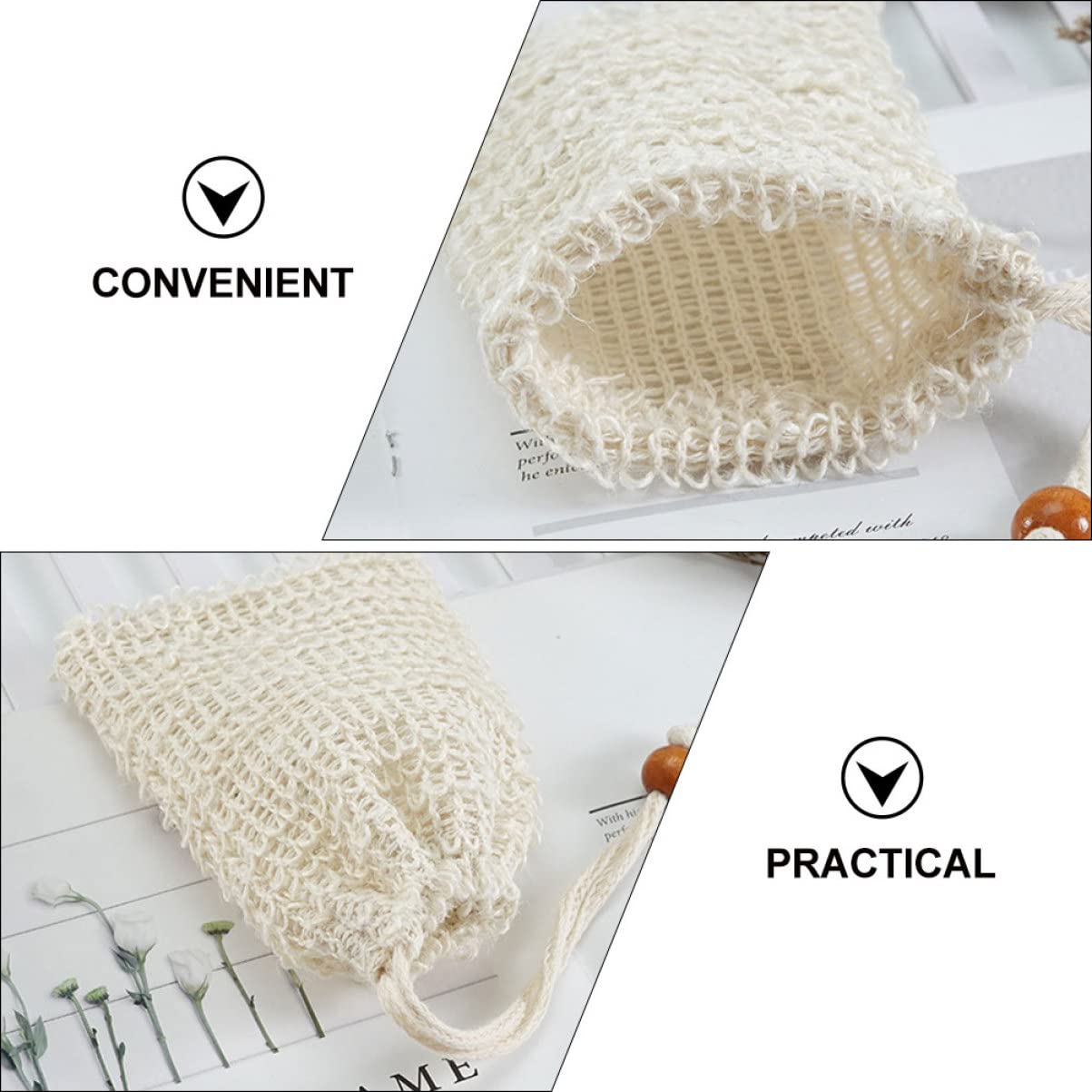 Minkissy 5-Pack Mesh Soap Bags with Drawstring - Reusable Wash Bags for Handmade Soap, Facial Cleansing Bars & Fruit Soaps - Perfect for Travel, Shower & Bathroom Storage