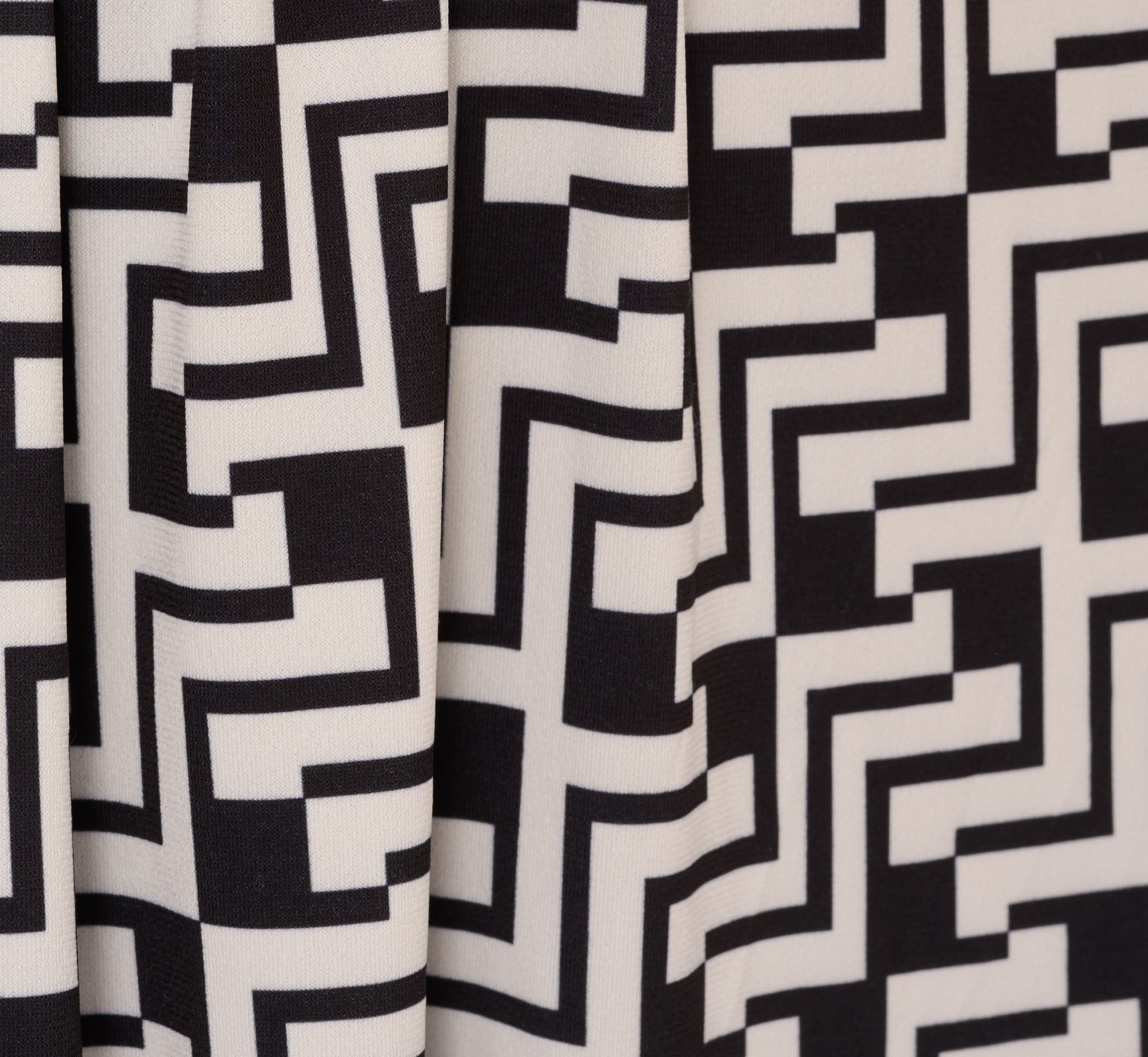 Sleeveless Geo Print Midi Dress with Knotted Detail in Black & White - Perfect for Summer Parties, Beach Vacations, and Casual Outings