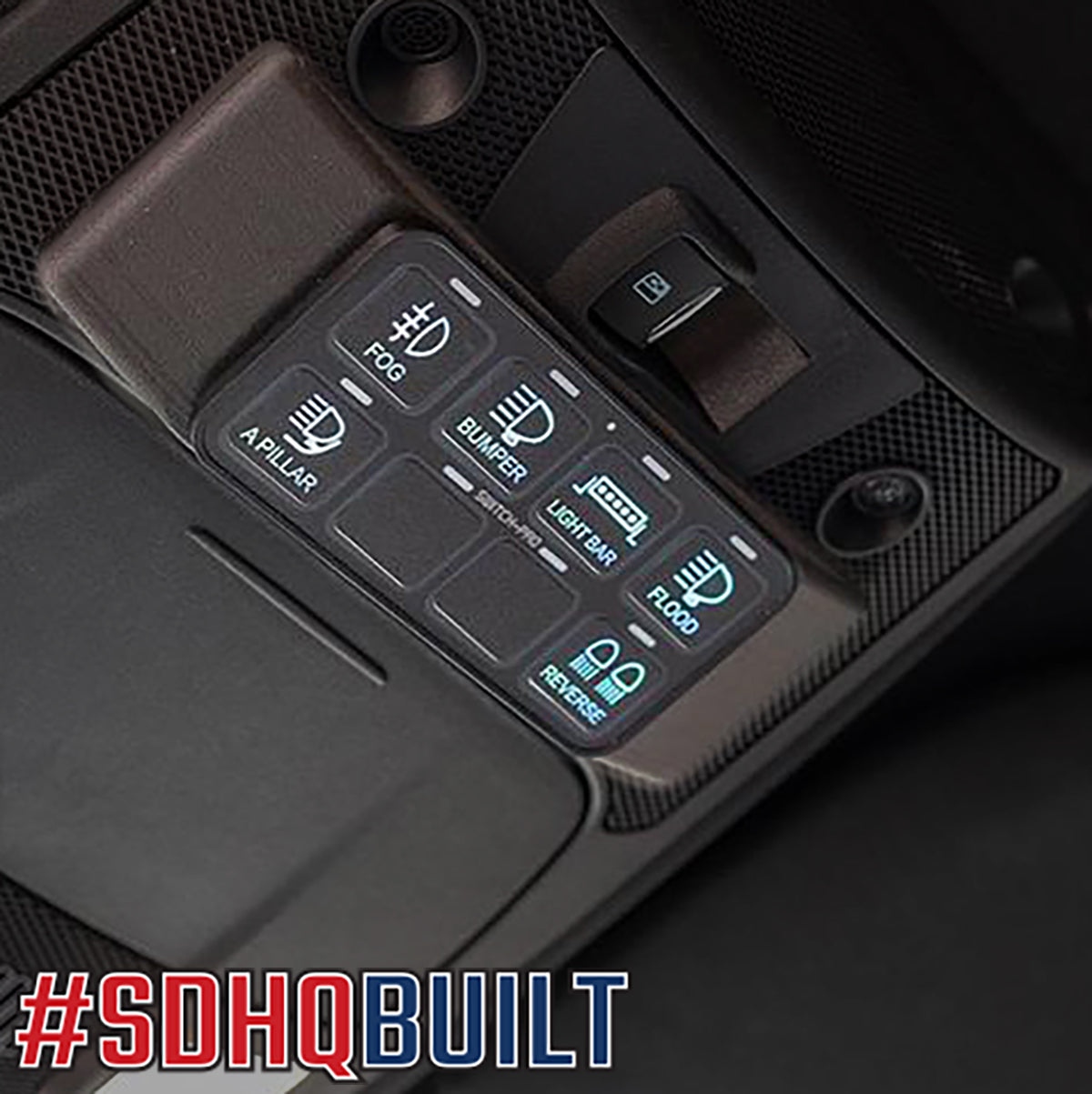 15-20 Ford F150 SDHQ Built Switch Pros SP 9100 Keypad Mount | Off-Road Accessory for Truck Dash Control Panel | Perfect for Overlanding & 4x4 Adventures