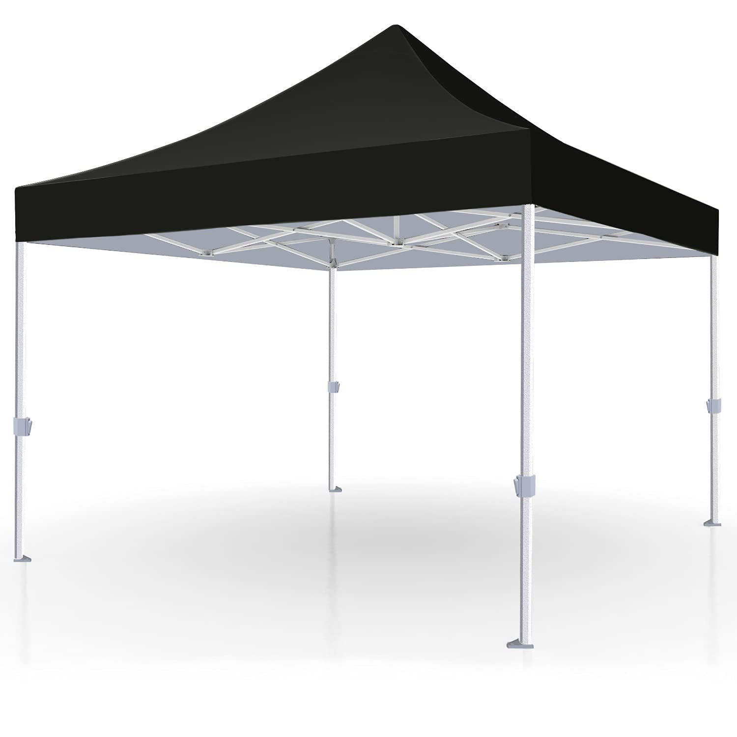 MASTERCANOPY Premium Heavy Duty 10x10 Commercial Pop Up Canopy Tent - Waterproof & UV Protection Instant Shelter for Outdoor Events, Farmers Markets, Camping & Backyard Parties (Black)