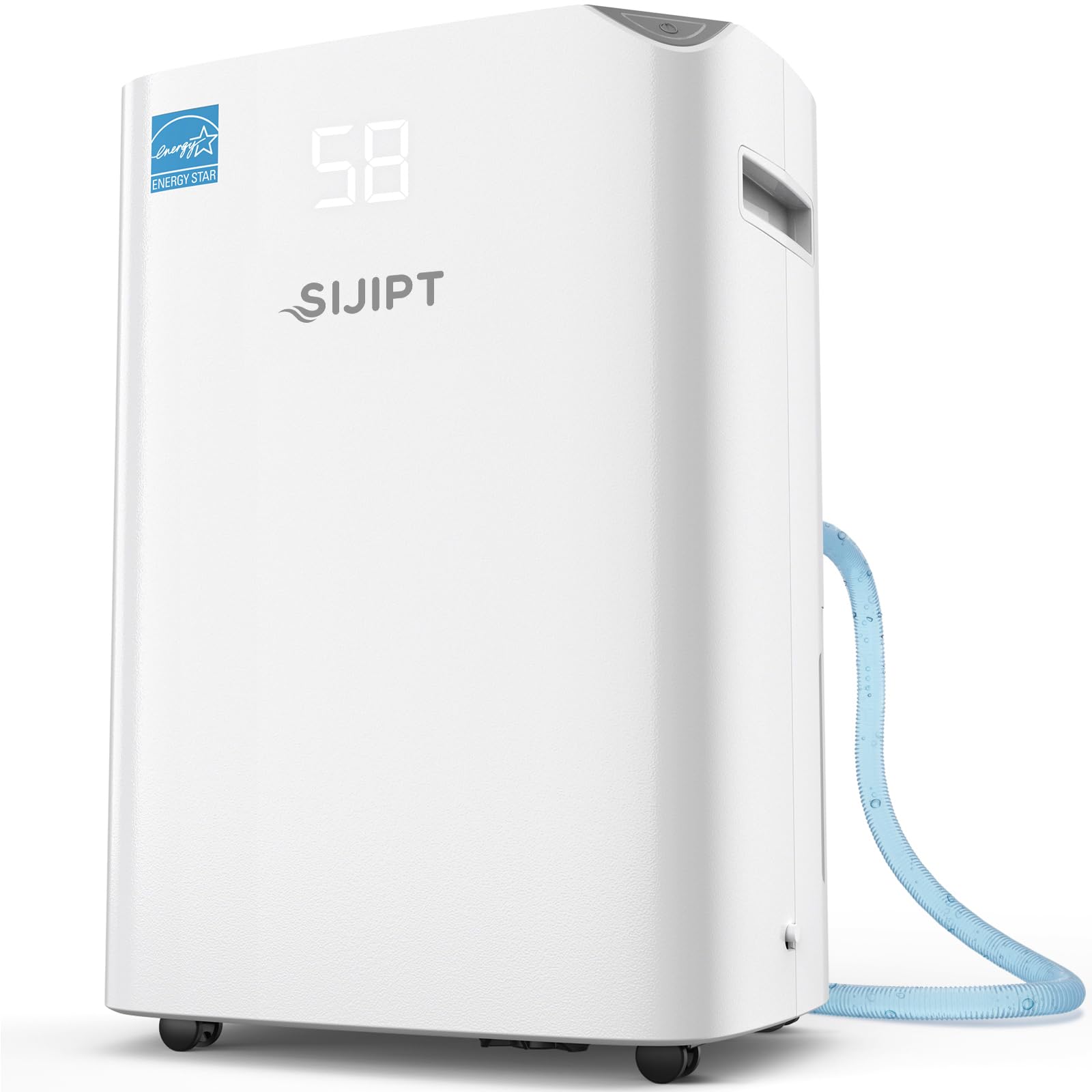 **Energy Star 100 Pint Dehumidifier for Basement & Large Rooms (6,000 Sq. Ft) – Quiet Operation, Adjustable Humidity Control, 24H Timer, 1.5 Gal Water Bucket with Drain Hose – Ideal for Home, Office & Storage Spaces**