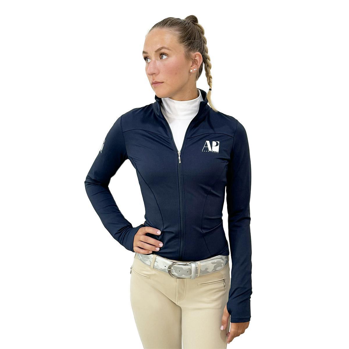 AP Hassinger Women's Performance Zip-Up Top - Breathable & Moisture-Wicking Workout Shirt for Running, Yoga & Gym Training