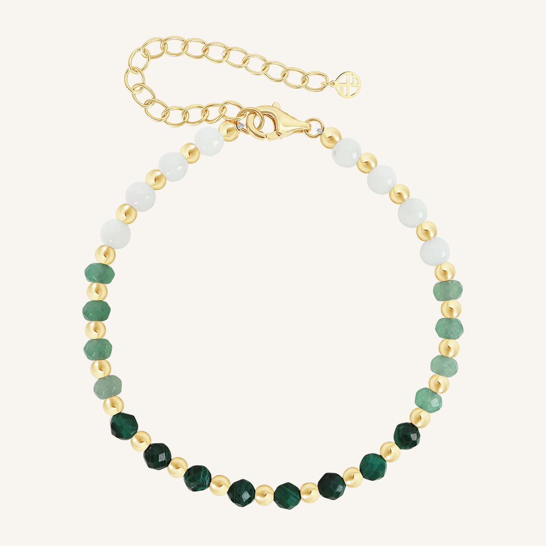 Malachite Ombre Bracelet - Stone of Transformation & Healing Crystal Jewelry for Women - Perfect for Meditation, Energy Work & Spiritual Gifts