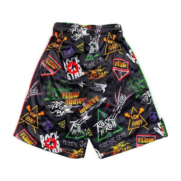 Boys Rock & Roll Flow Shorts - Trendy Graphic Print Casual Shorts for Kids | Perfect for Summer, Skateboarding & Music Festivals