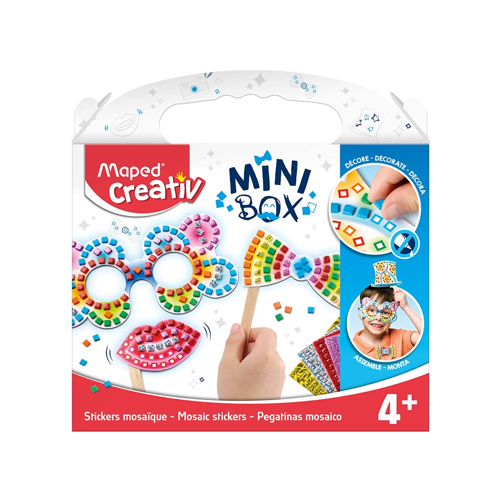 Maped Creativ Mini Box - Mosaic Art Set for Kids | Creative DIY Craft Kit for Children's Art Projects & School Activities | Perfect for Home, Classroom & Gift Giving