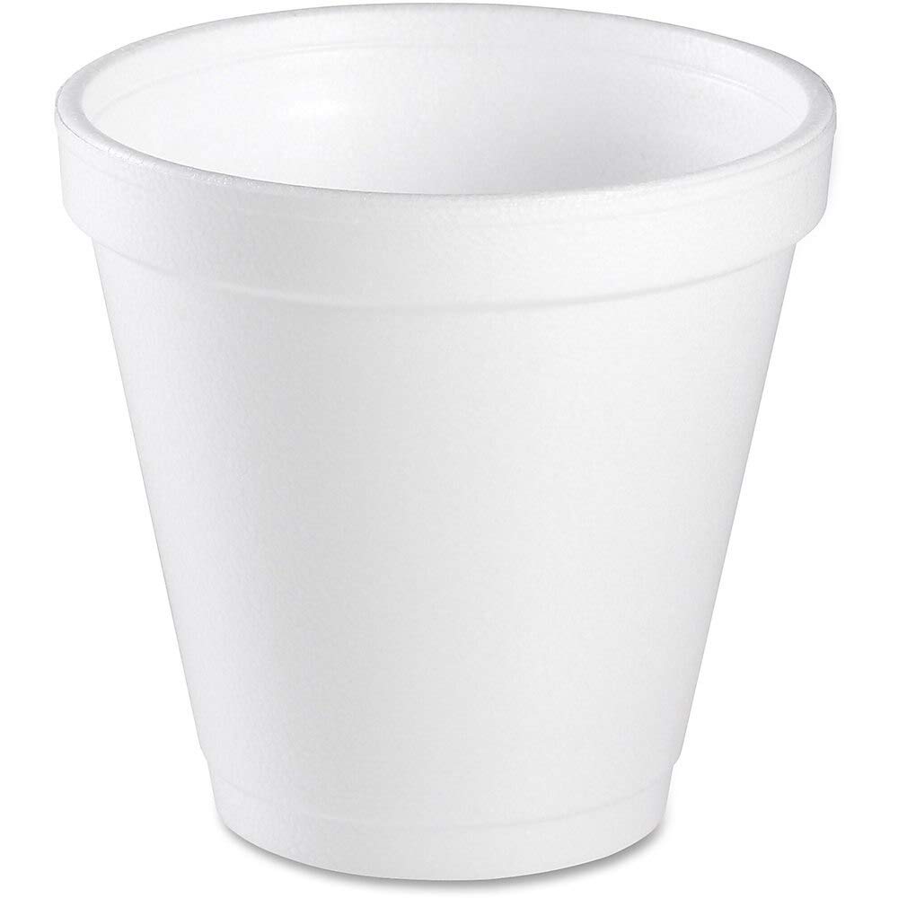 4 Oz White Foam Hot and Cold Cups - 50 Pack | Ideal for Coffee, Tea, Iced Drinks, Parties, and Office Use