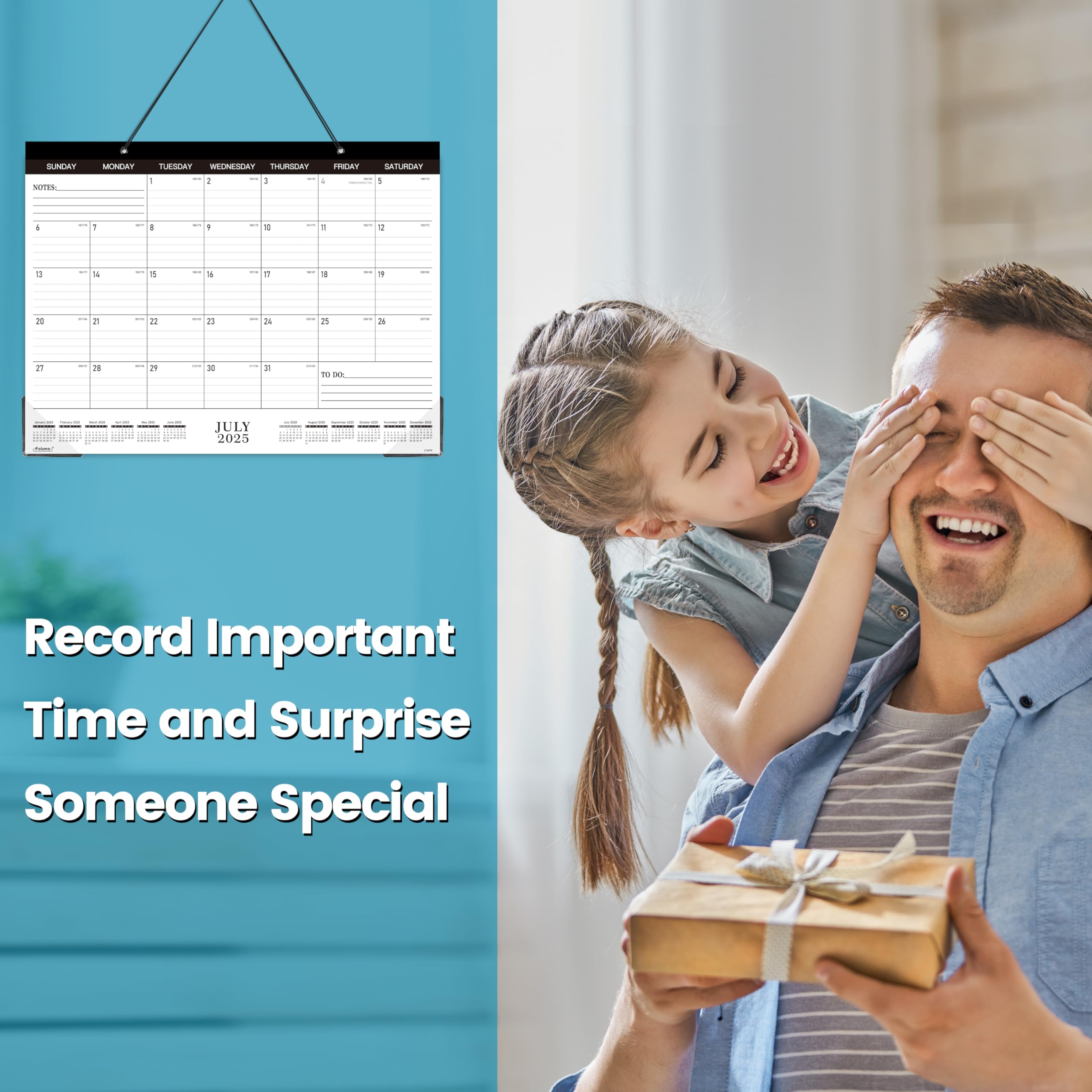 2025-2026 18-Month Desk & Wall Calendar (July 2025 - December 2026) | 14.6