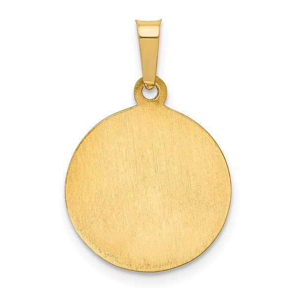 14K Solid Yellow Gold Saint Peregrine Medal Necklace for Women - Religious Pendant Charm for Protection & Healing - Perfect for Gifts, Prayer & Everyday Wear