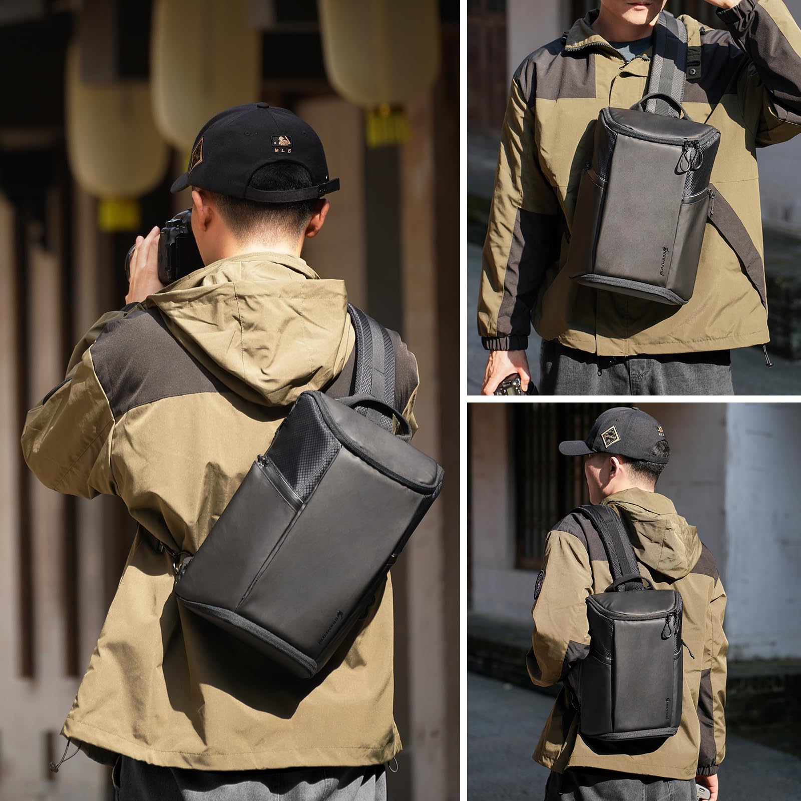 Waterproof Sling Camera Bag for DSLR SLR Mirrorless - Crossbody Chest Backpack for Photographers & Travel - Perfect for Hiking, Outdoor Adventures & Daily Commute
