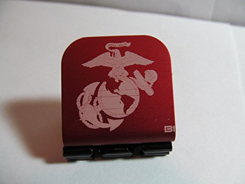 USMC Marine Corps EGA Laser Etched Hat Clip - Red | Military Style Accessory for Caps, Hats & Backpacks (Patriotic Gift for Veterans Day)