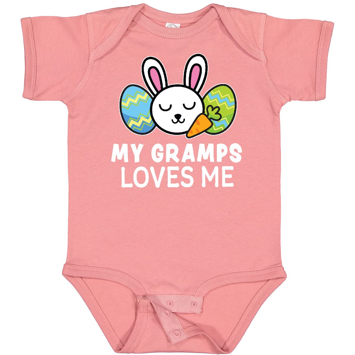 Inktastic My Gramps Loves Me Baby Bodysuit - Easter Bunny Gift for Grandkids