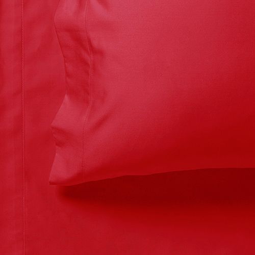 1000 Thread Count Ultra Soft Red Bed Sheet Set - Single Size Flat & Fitted Sheets for Luxurious Comfort | Perfect for Bedrooms, Guest Rooms & Dormitories