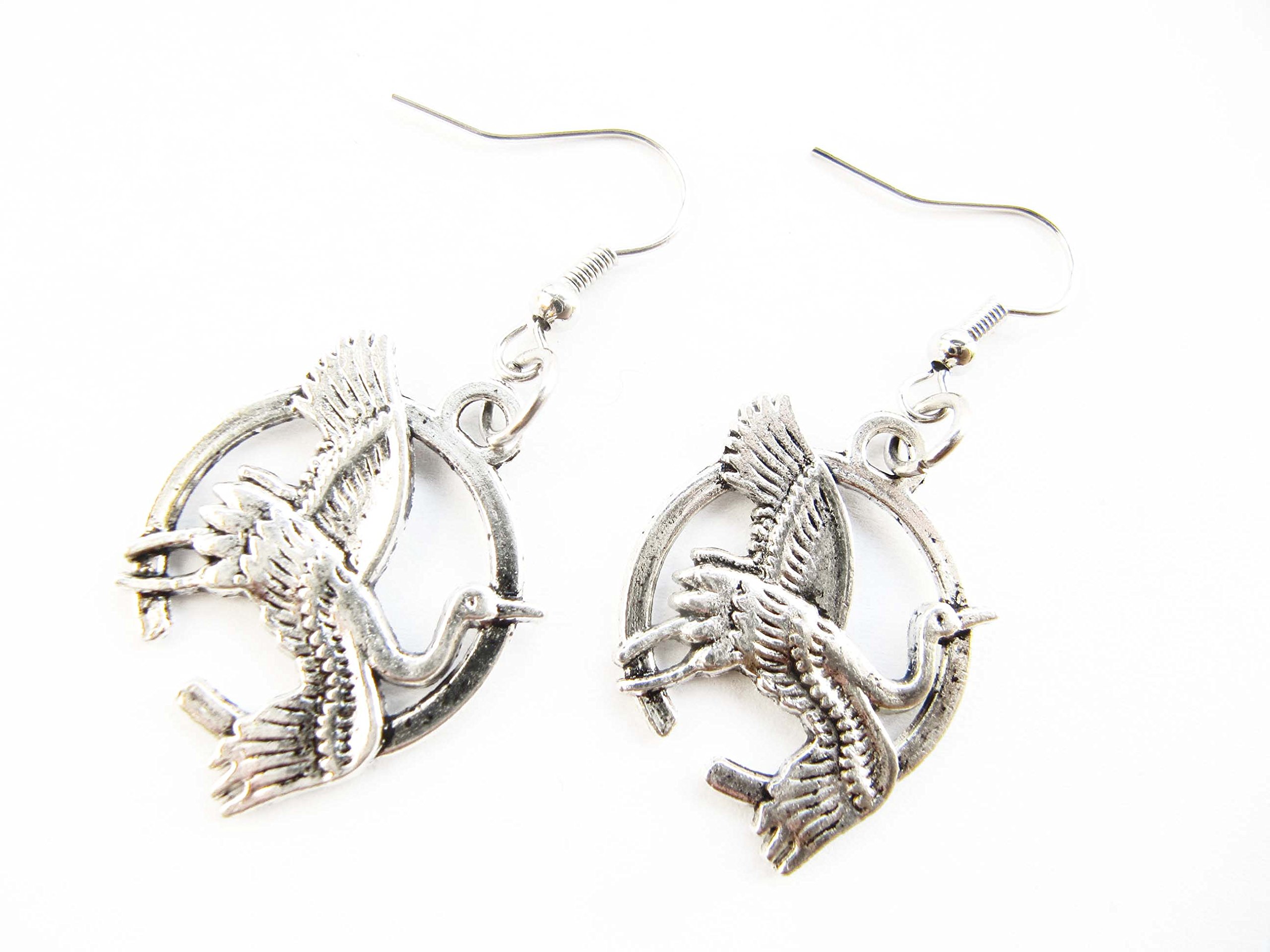 2 Pairs Elegant Silver Crane Dangle Earrings - Heron & Egret Bird Jewelry for Women - Perfect for Weddings, Parties & Boho Fashion Accessories