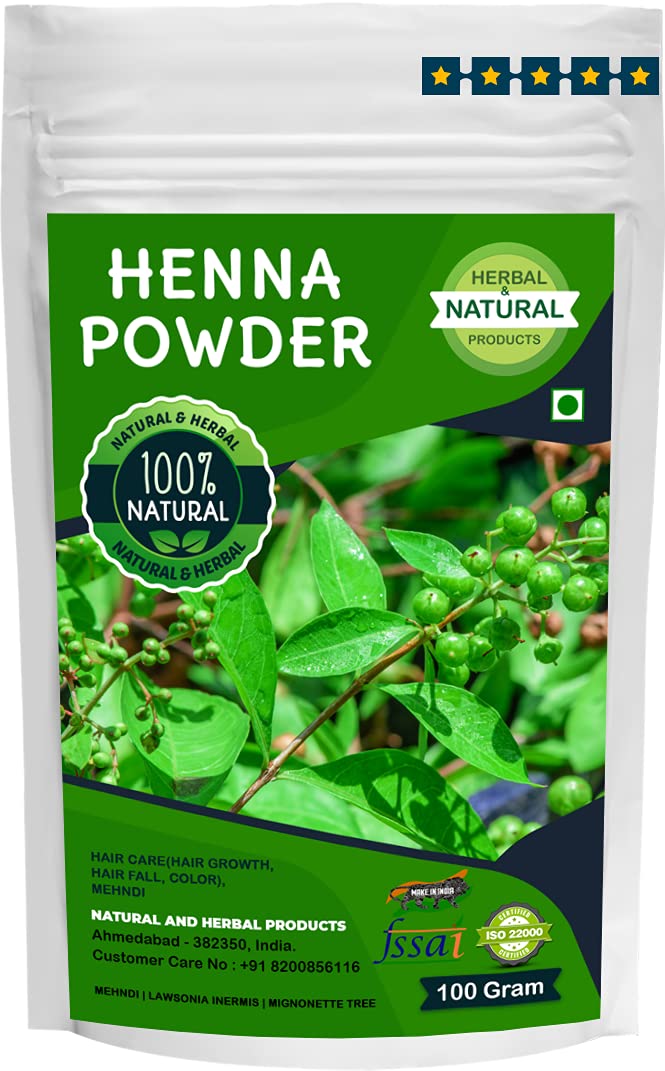100% Pure Henna Powder (Mehndi) | Lawsonia Inermis | Natural Hair Care for Growth, Color & Hair Fall Control | 100g | Perfect for DIY Hair Masks, Bridal Mehndi & Holi Celebrations