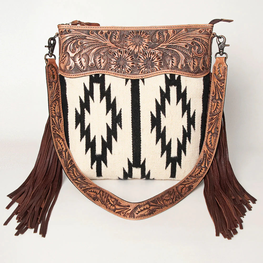 Stylish Black & White Aztec Print Purse for Women | Trendy Crossbody Bag | Perfect for Casual Outings, Parties & Travel