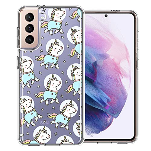 Samsung Galaxy S21 Plus Phone Case - Space Unicorns Design Double Layer Protective Cover | Shockproof & Scratch Resistant | Perfect for Everyday Use, Travel & Outdoor Activities