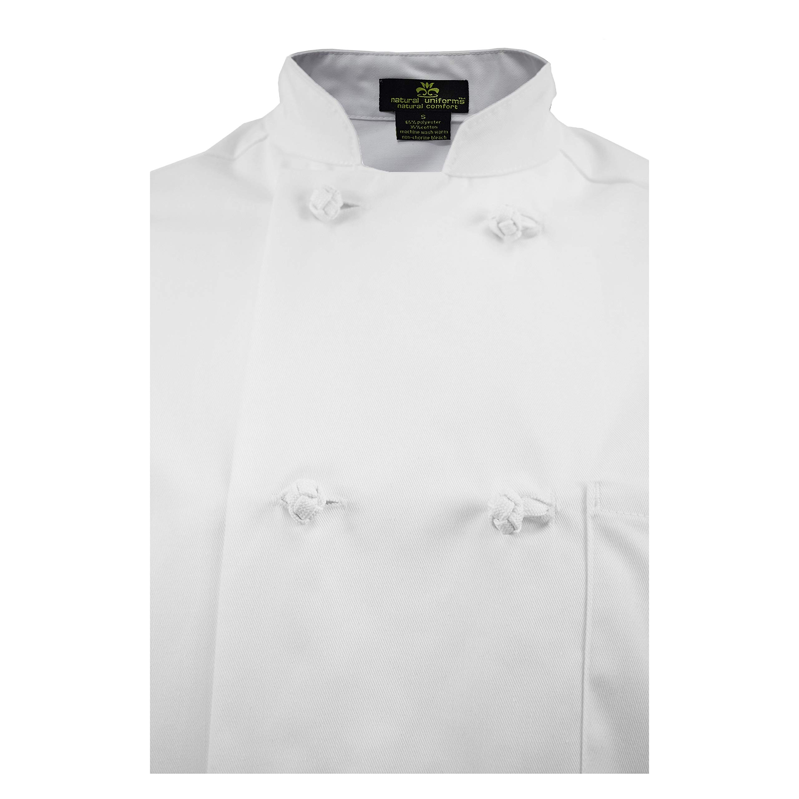 Premium Natural Cotton Chef Coat with Knot Buttons - Professional Kitchen Uniform for Chefs & Cooks - Multi-Pack Options in White - Ideal for Restaurants, Catering & Culinary Schools