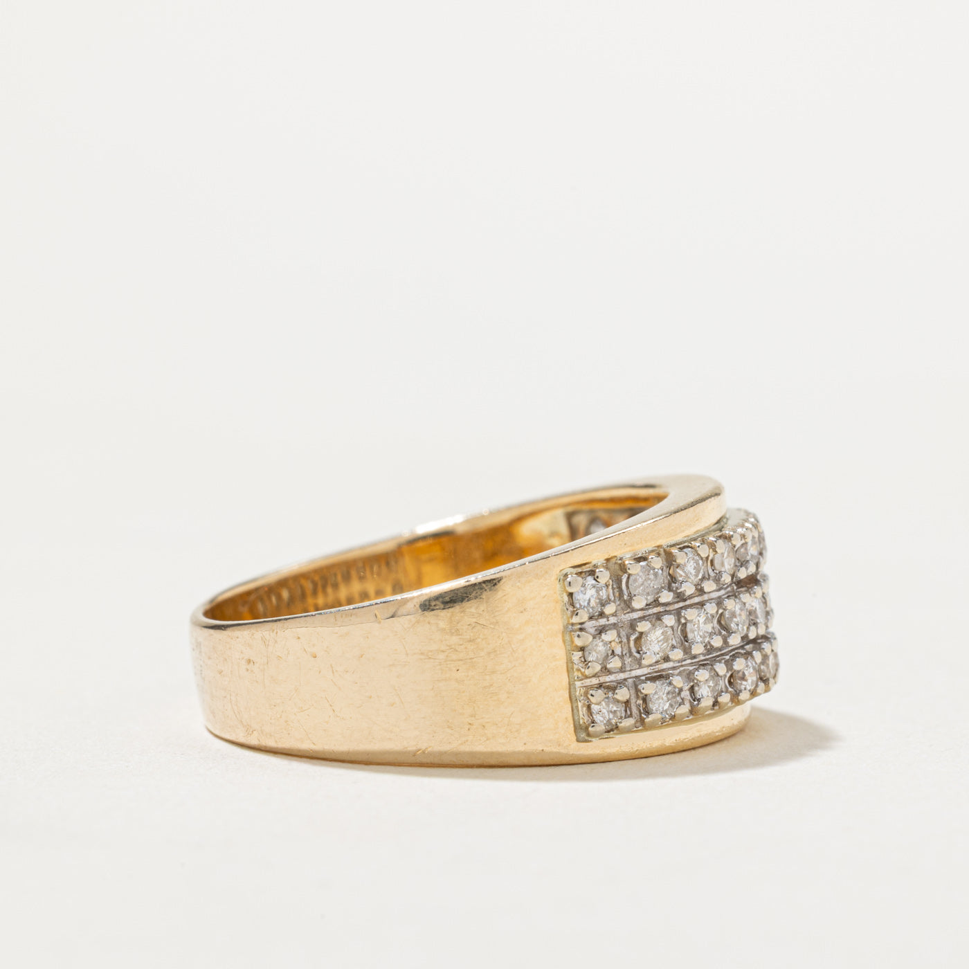 0.43ctw Diamond Grid Wedding Band Ring - Size 8.5 | Elegant Stackable Ring for Bridal Jewelry & Anniversary Gifts | Perfect for Engagement, Proposal & Special Occasions