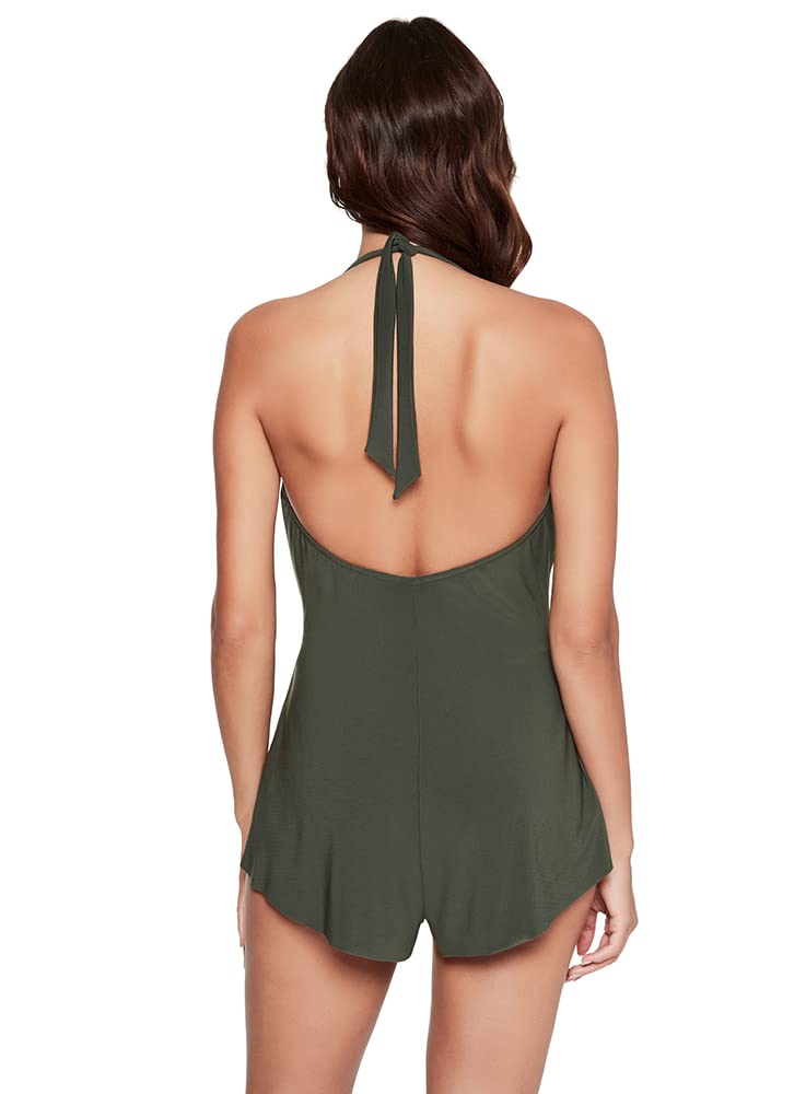 MagicSuit Women's One Piece Swimsuit - Solid Color Halter Tie Soft Cup Romper Bathing Suit for Beach, Pool & Vacation | Comfortable & Stylish Swimwear