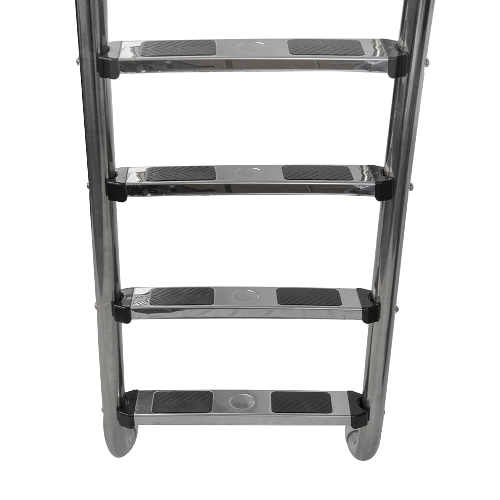 Aqua Select 4-Step Stainless Steel Pool Ladder with Non-Slip Steps | Heavy Duty 250 lb Capacity Inground Swimming Pool Entry/Exit System | 1.9