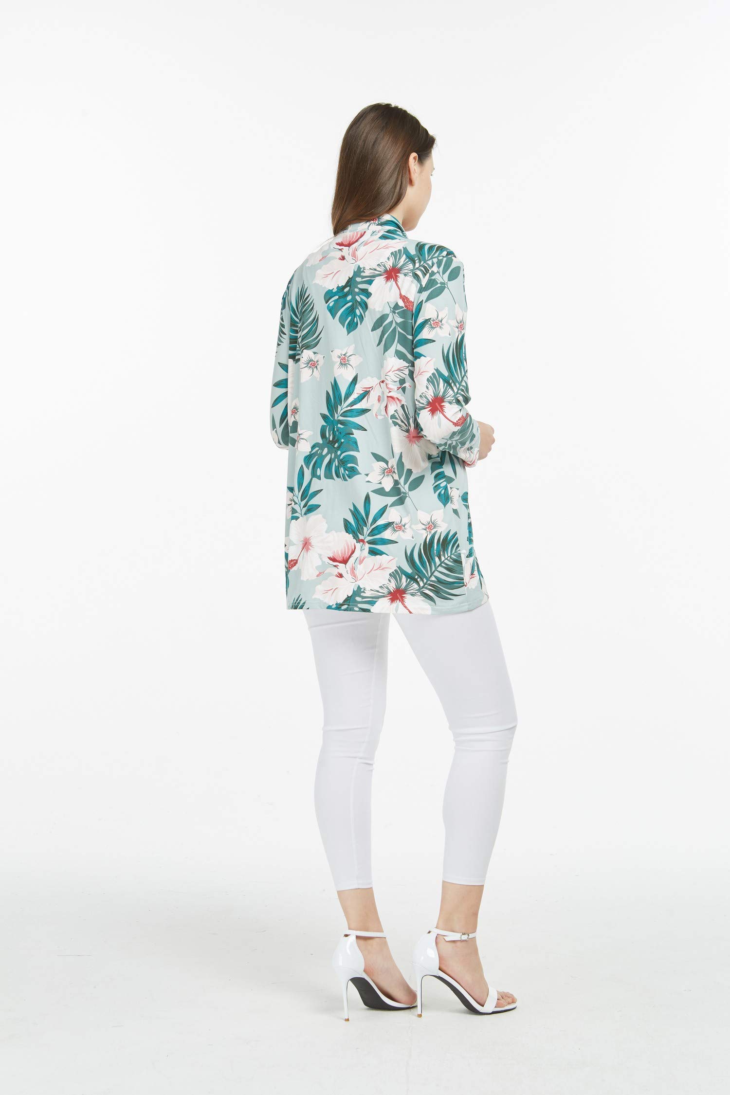 Women's Soft Stretchy Casual Open Front Cardigan Jacket - Lightweight Layering for Work, Travel & Lounge Wear