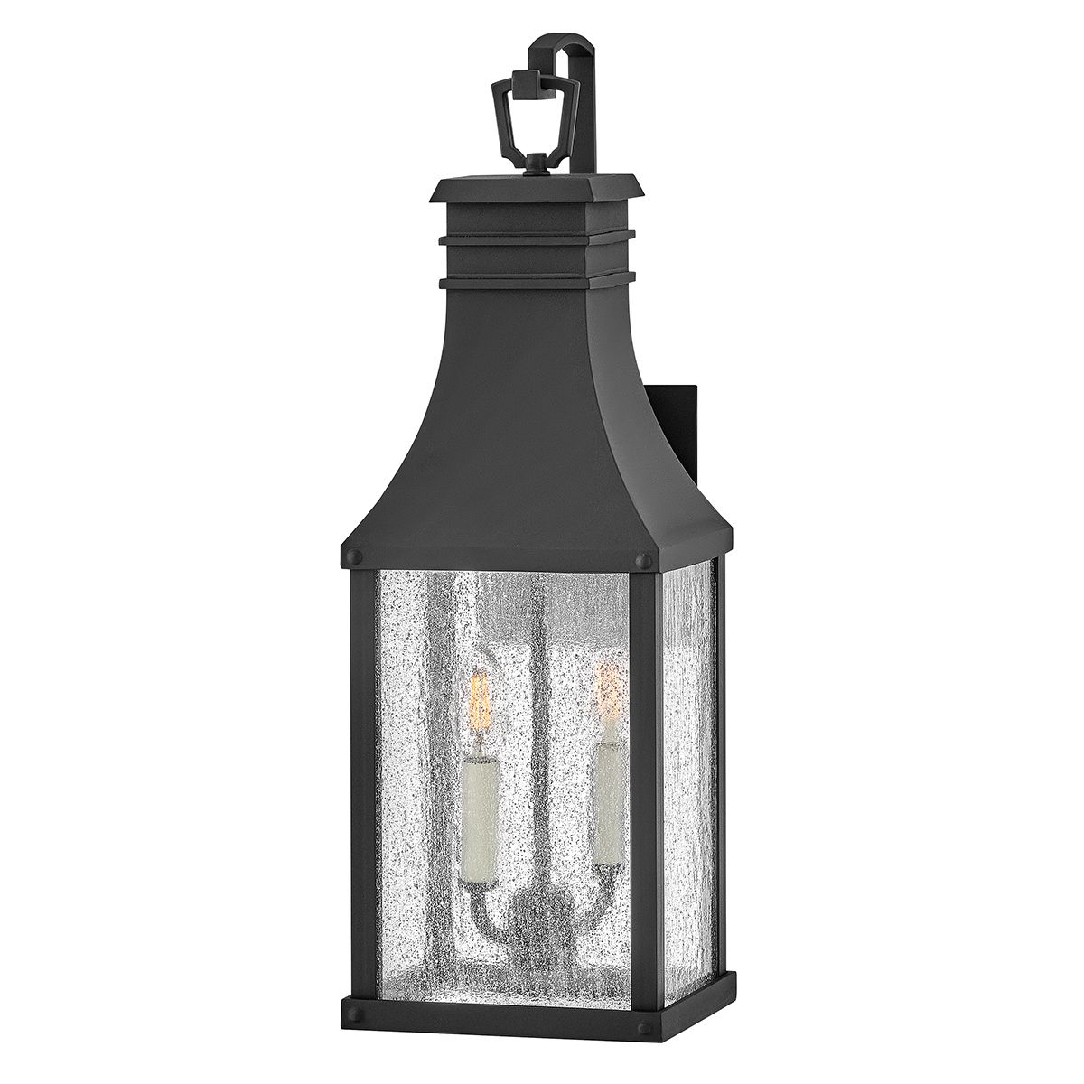 Beacon Hill 1/2lt Small/Medium Outdoor Wall Lantern - Museum Black E27 IP44 Waterproof - Perfect for Porch, Garden, and Patio Lighting
