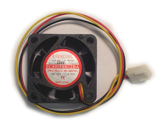 Evercool 40x40x15mm High Speed 12V DC Cooling Fan with 3 Pin Connector - Quiet PC Case Fan for Computer, Gaming Rig & Electronics Cooling