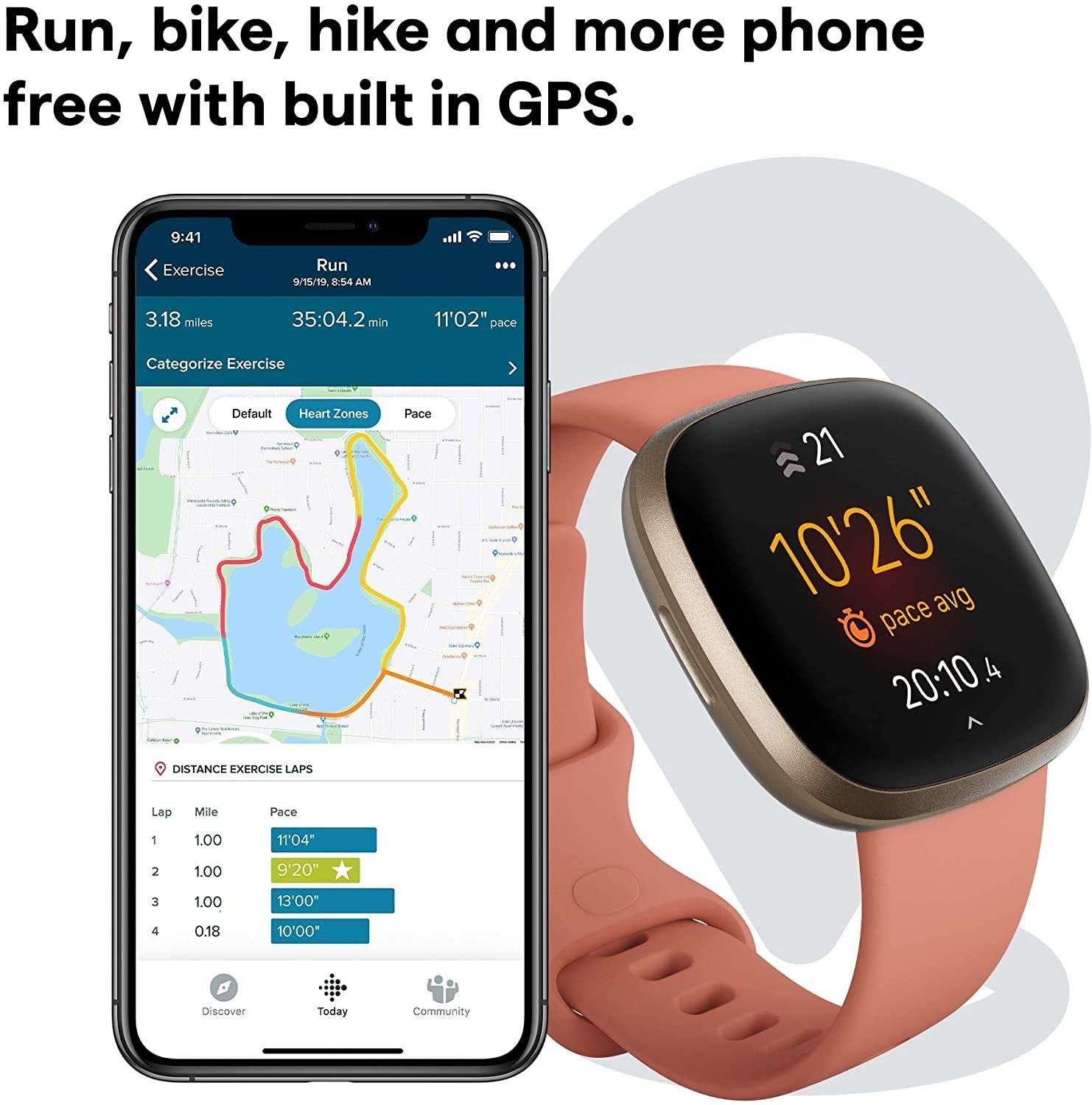 Fitbit Versa 3 Smart Watch with Alexa Built-in, Heart Rate Monitor, GPS & Sleep Tracking - Perfect for Fitness Enthusiasts & Active Lifestyles