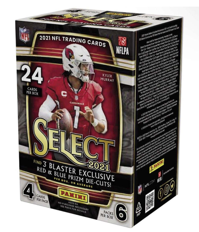 2021 Panini Select Football Blaster Box - NFL Trading Cards for Collectors & Fans - Perfect for Gifts, Fantasy Sports & Game Day Excitement