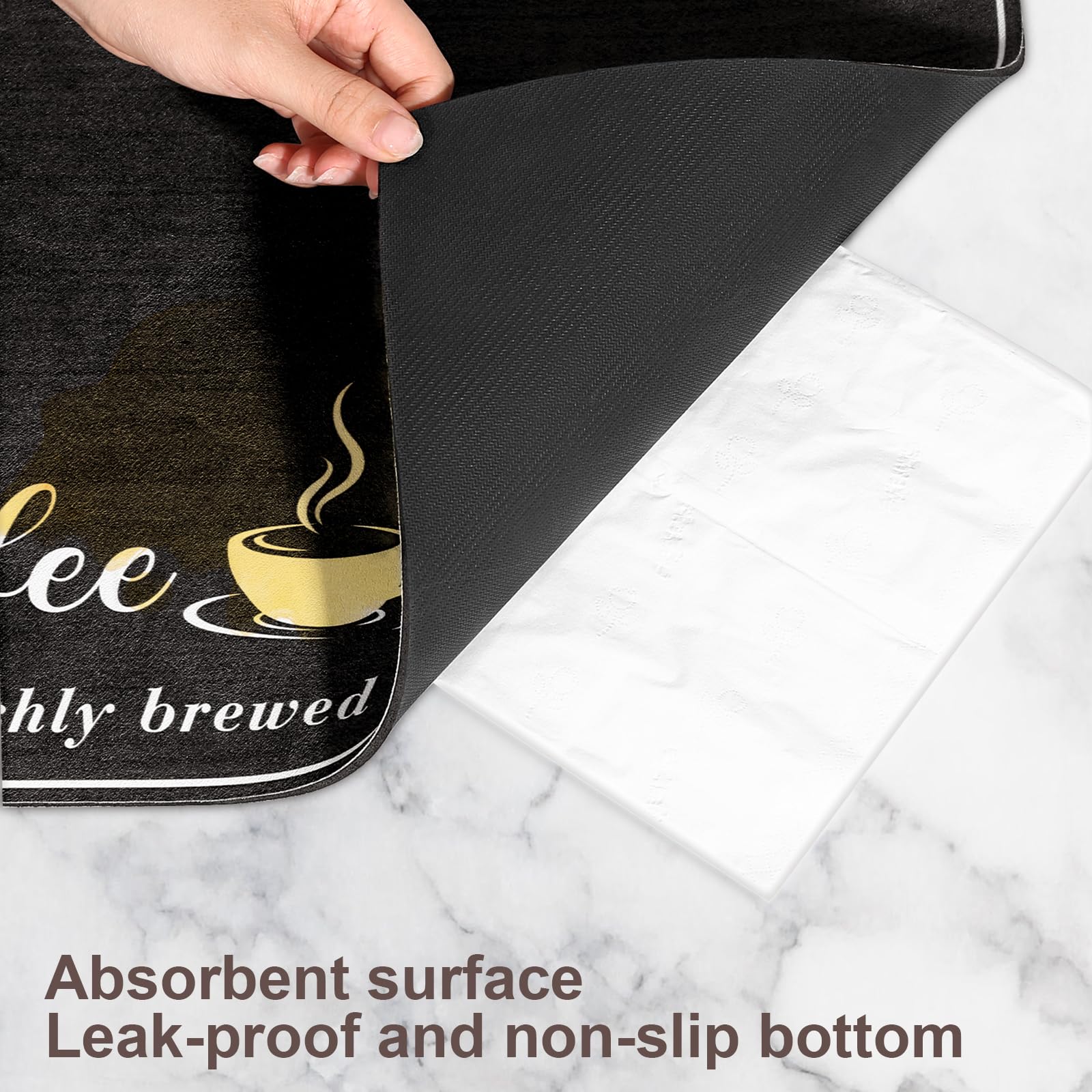 Absorbent Coffee Mat for Kitchen Counter - 12x20