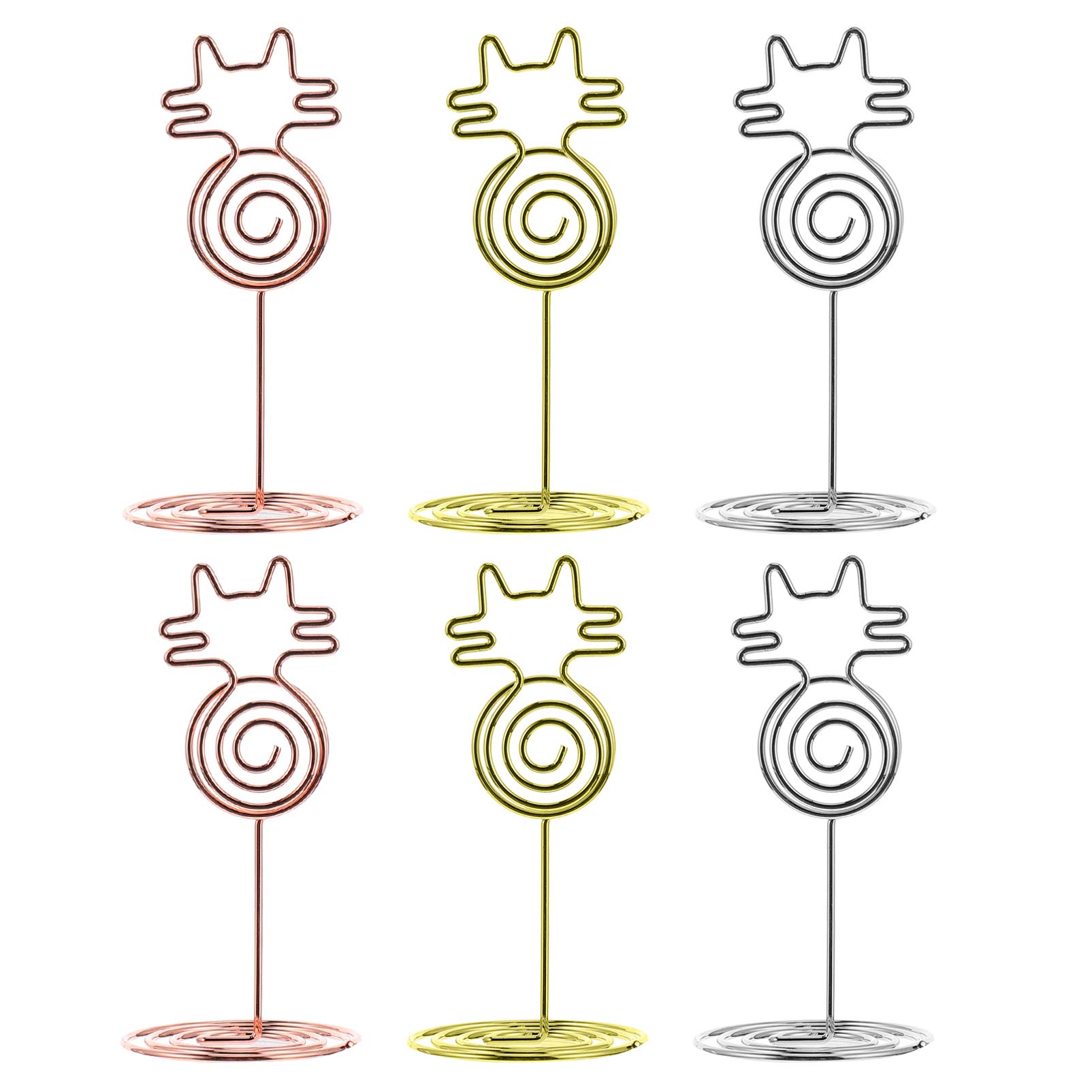 12 Pcs Metal Note Holders - Table Cards Clip for Party, Office, Restaurant - Place Cards Stand with Table Number Holder - Perfect for Weddings, Events & Business Meetings