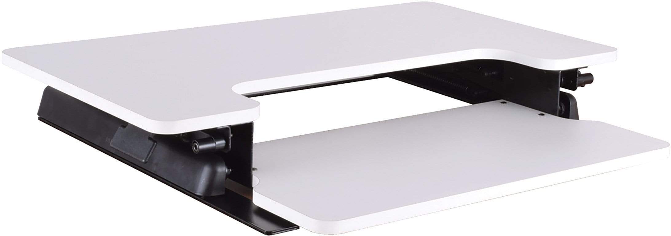Office Star Adjustable Desk Riser Stand with Keyboard Tray - Ergonomic Computer Monitor Stand for Home & Office Workspace (Model PRD3529) - Perfect for Standing Desk Setup, Laptop Workstation & Dual Monitor Arrangement