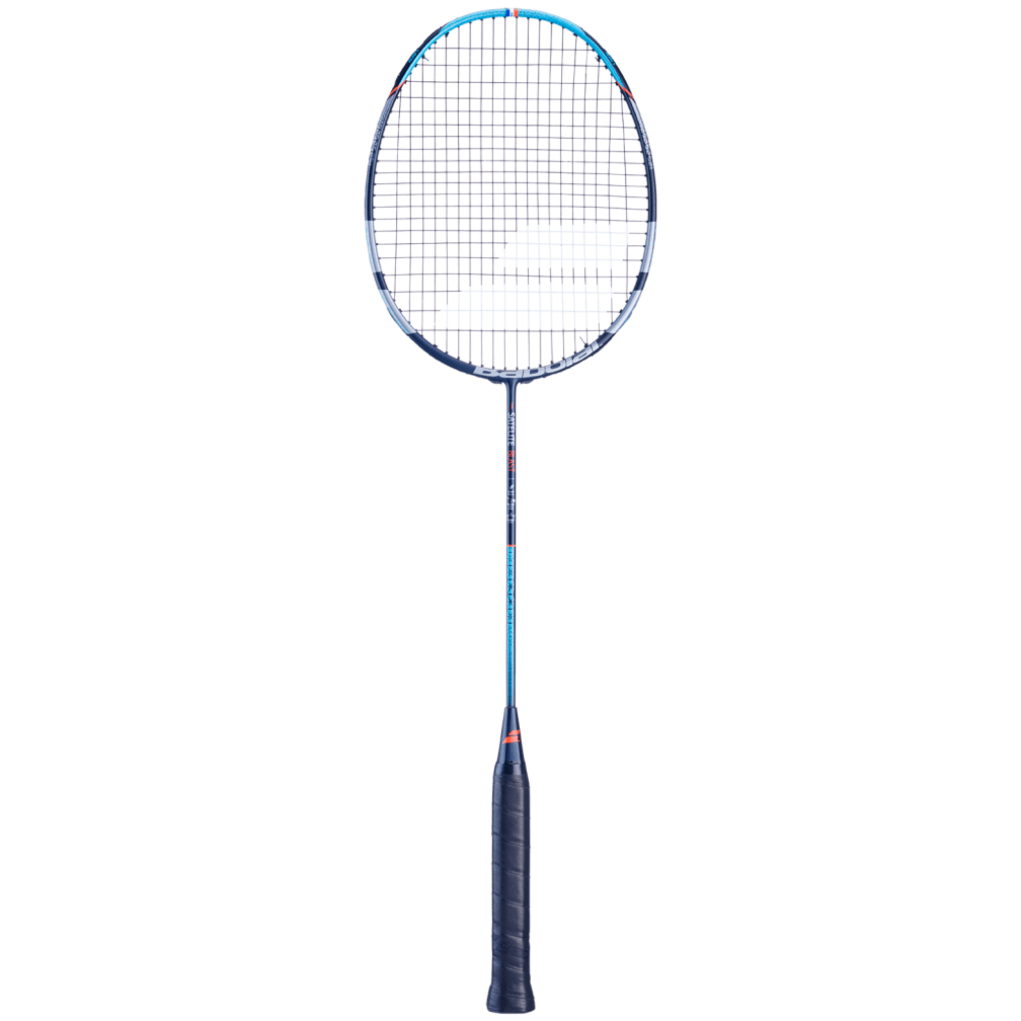 Babolat Satellite Blast Unstrung Badminton Racket - Lightweight Carbon Fiber Shaft for Power & Control [Blue/Red] - Perfect for Competitive Play & Training Sessions