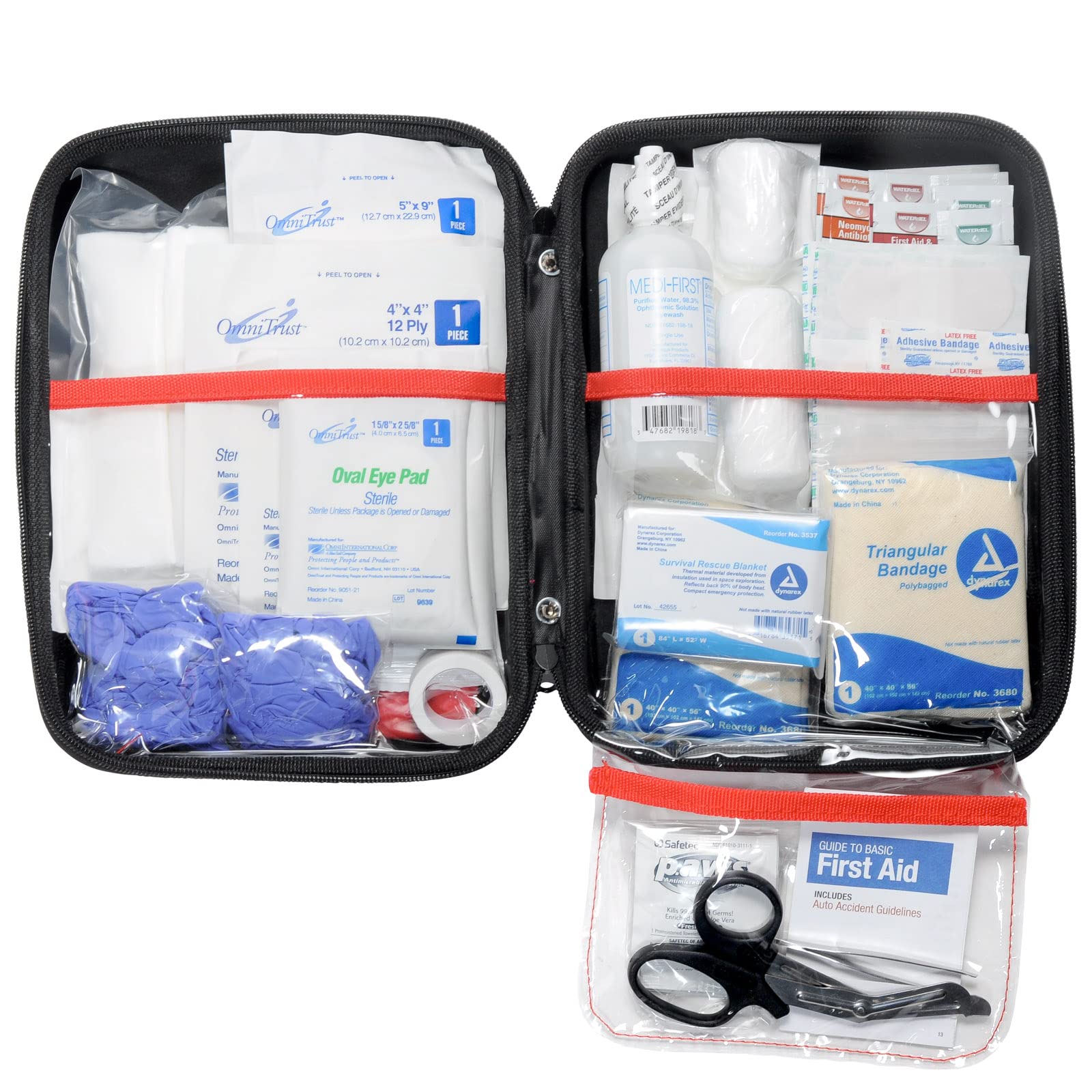 MFASCO First Aid Car Kit - Compact Emergency First Aid Kit for Travel, Camping & Outdoor Adventures | Easy-to-Refill Medical Supplies for Home, Car & On-the-Go Safety | Essential for Road Trips, Hiking & Family Emergencies